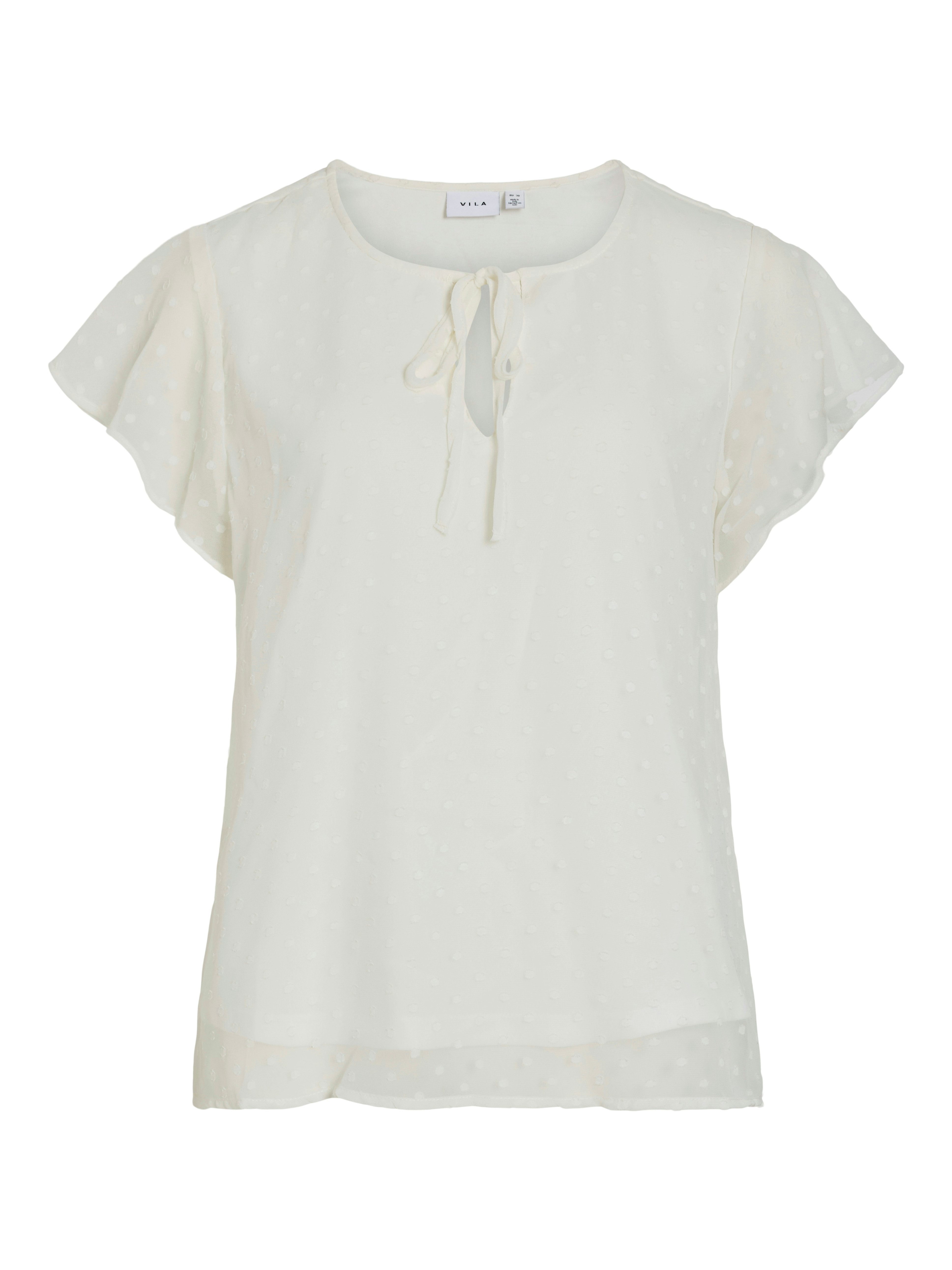 Vila Shirt met korte mouwen VIEDEE C/S V-NECK TOP - NOOS