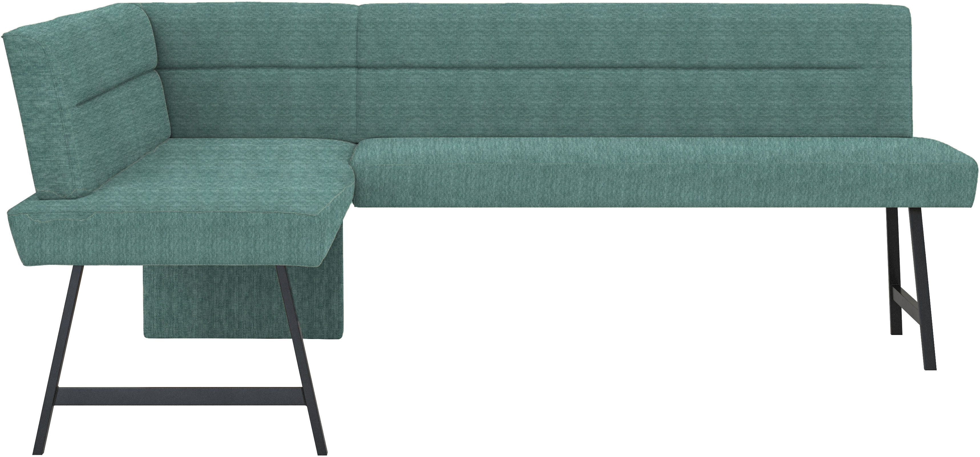 Home affaire Eethoek Sava Hoekbank met nosagvering in de zitting, massief eiken tafel (set, 4-delig)