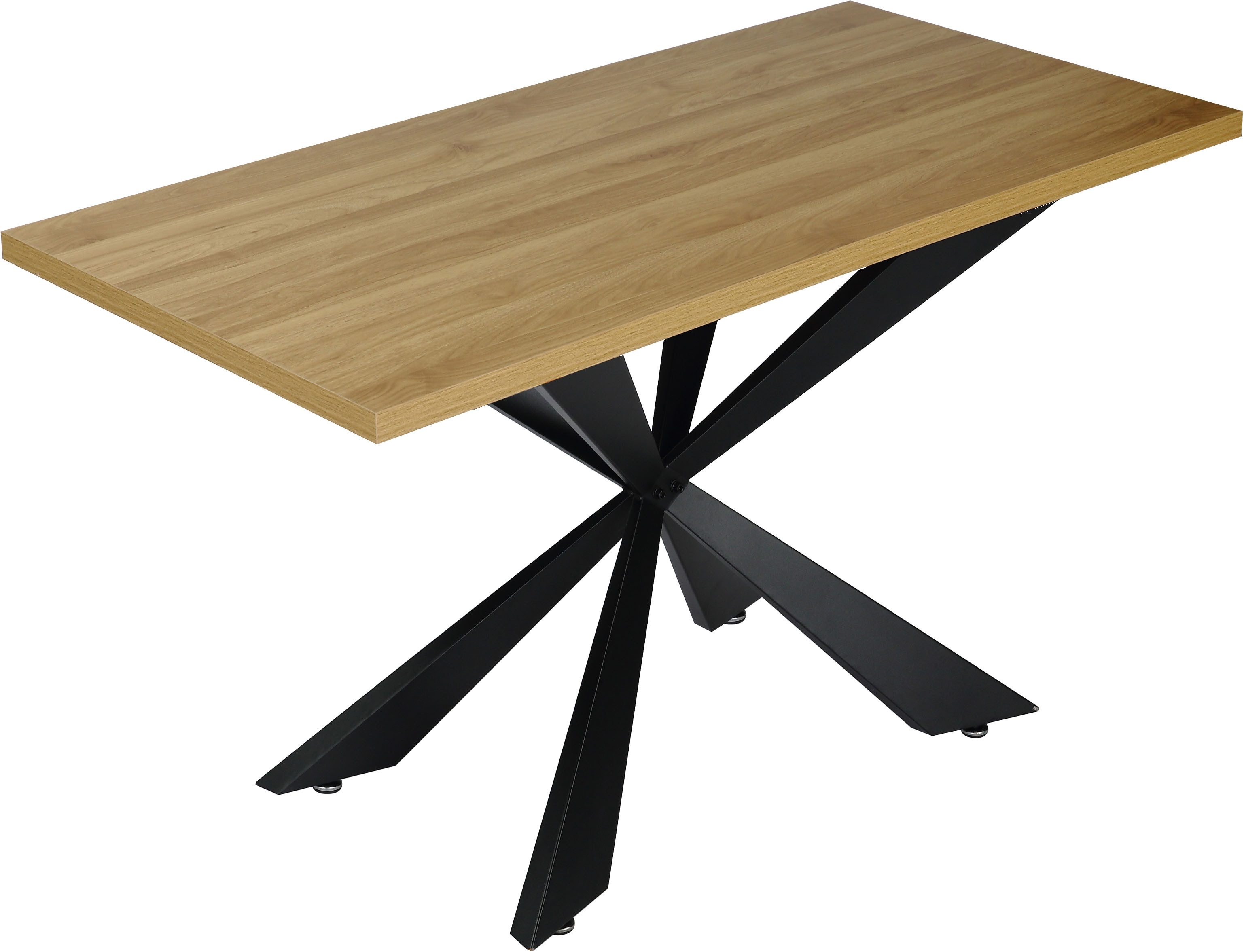 Home affaire Eettafel Soyans moderne spiderframe, in vier breedtes, melaminehars gecoat