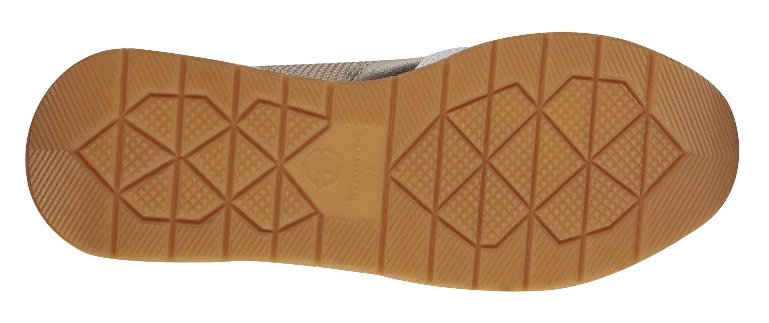 Tamaris Sneakers met sleehak Almina , vrijetijdsschoen, lage schoen, veterschoen in smalle vorm