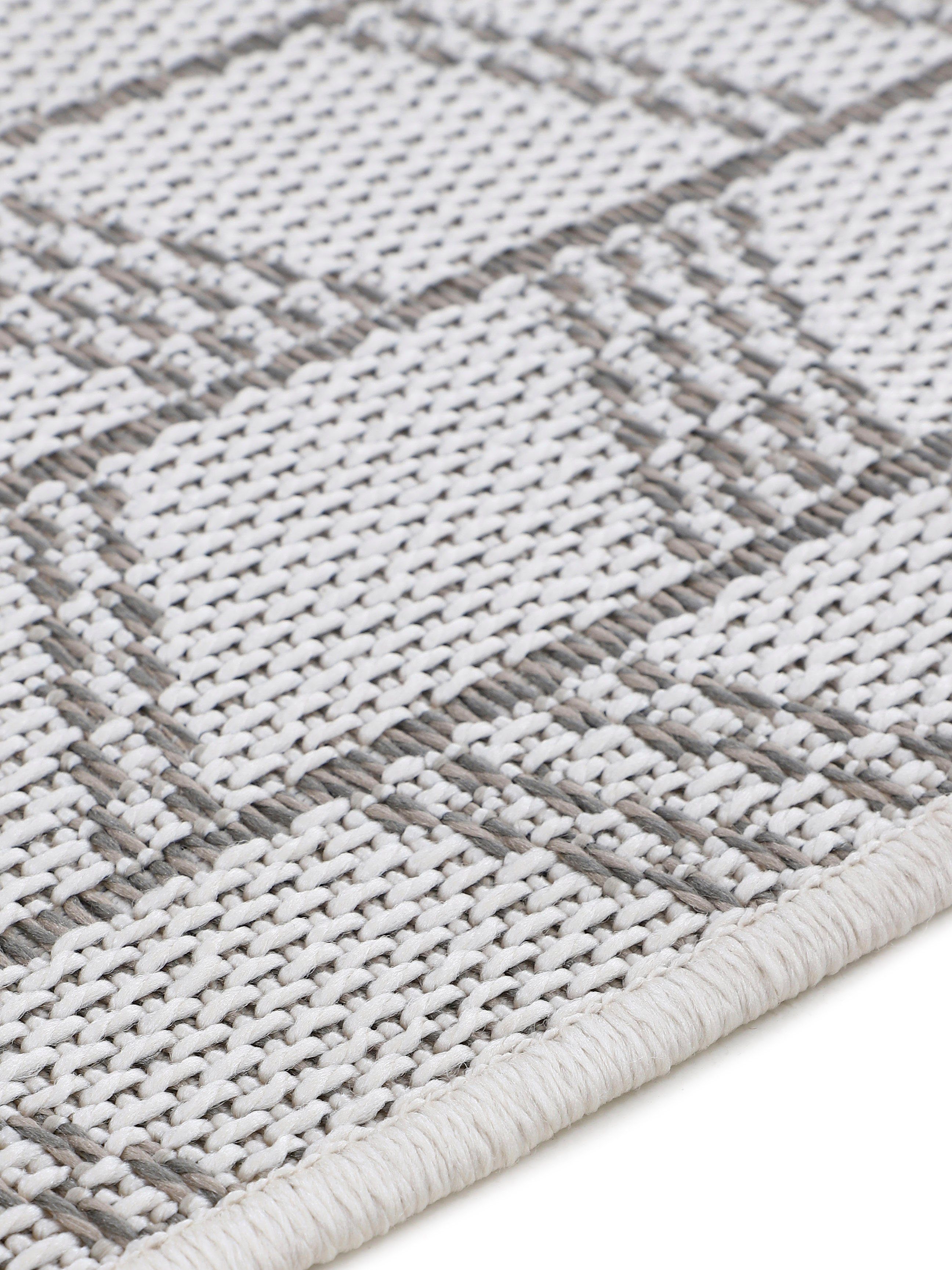 carpetfine Vloerkleed Boho 102 robust vlakweefsel, sisal-look, voor buitengebied