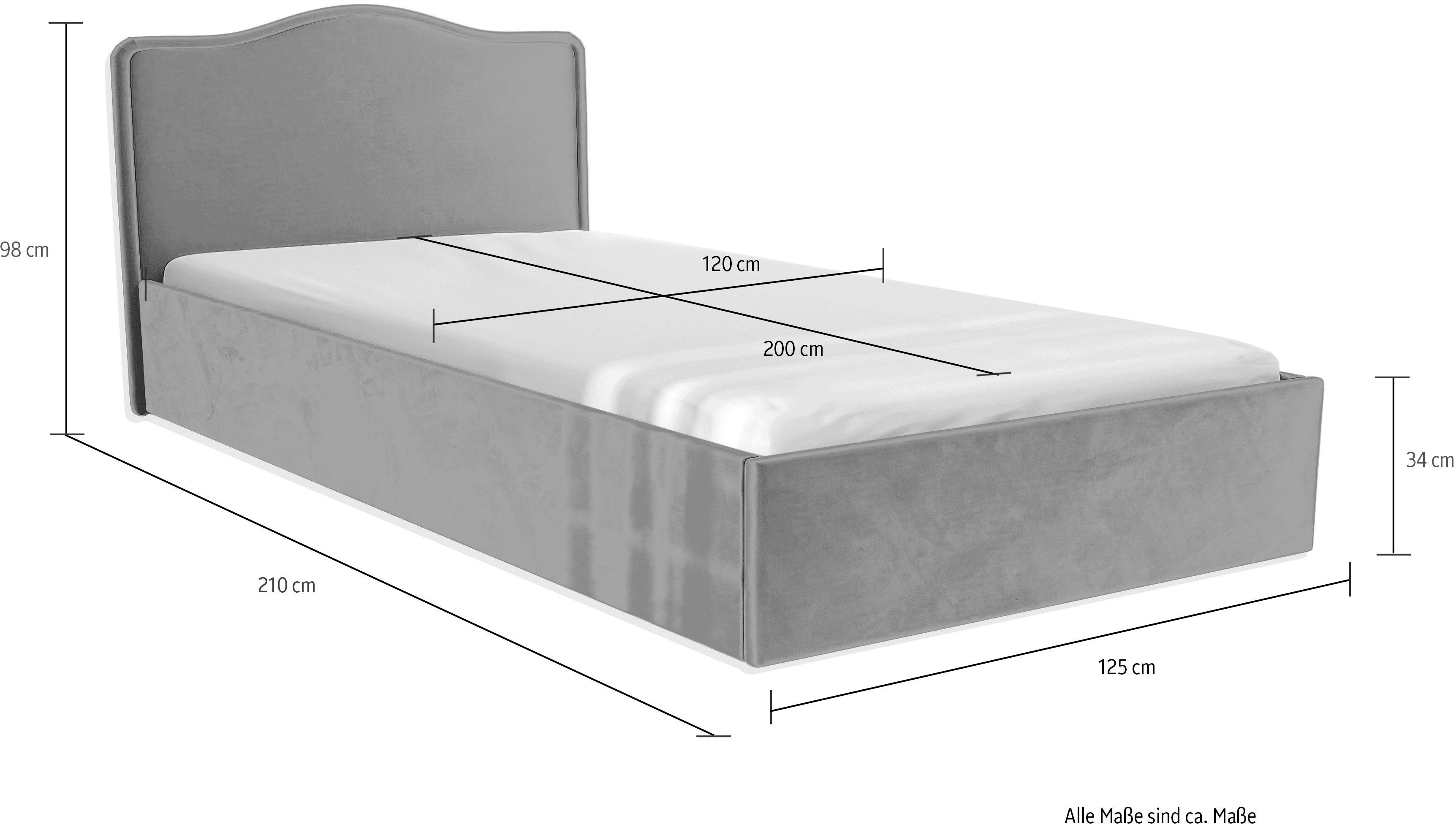 Westfalia Polsterbetten Gestoffeerd bed Graz optioneel met opbergruimte, verschillende matrastypes verkrijgbaar