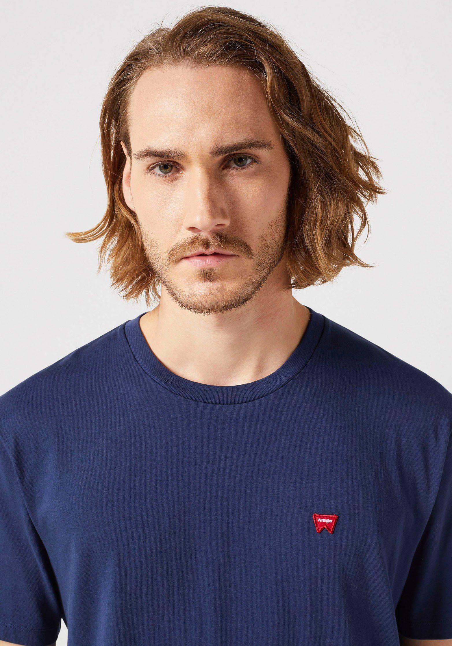Wrangler Shirt met korte mouwen met logoborduursel op borsthoogte