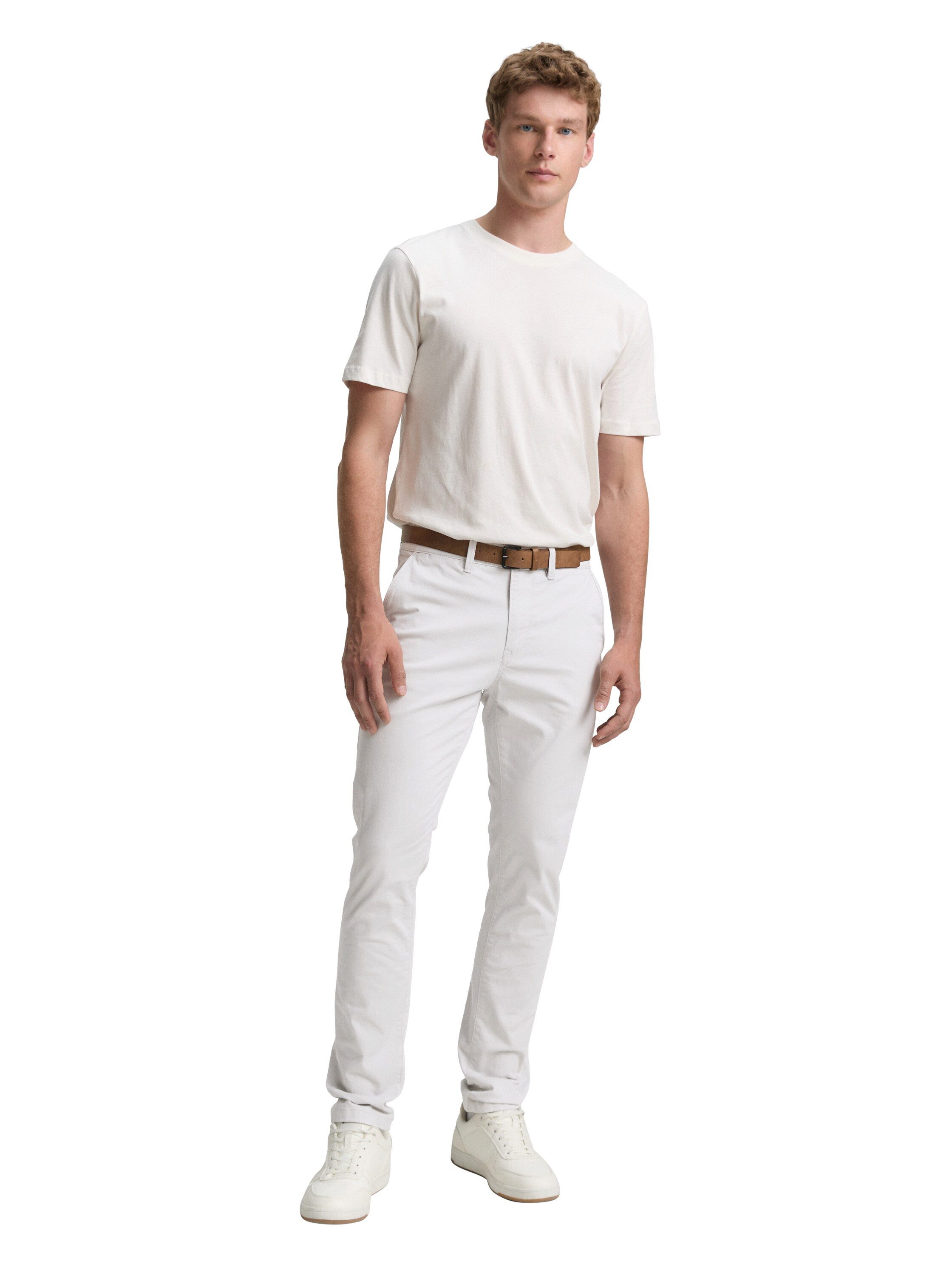 Tom Tailor Denim Chino licht voorgewassen (set, Met riem)