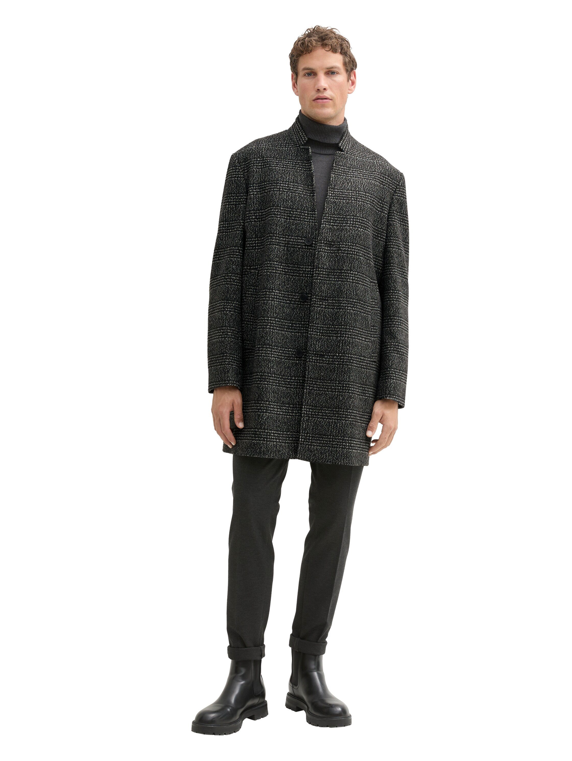 Tom Tailor Denim Wollen jas met wolaandeel
