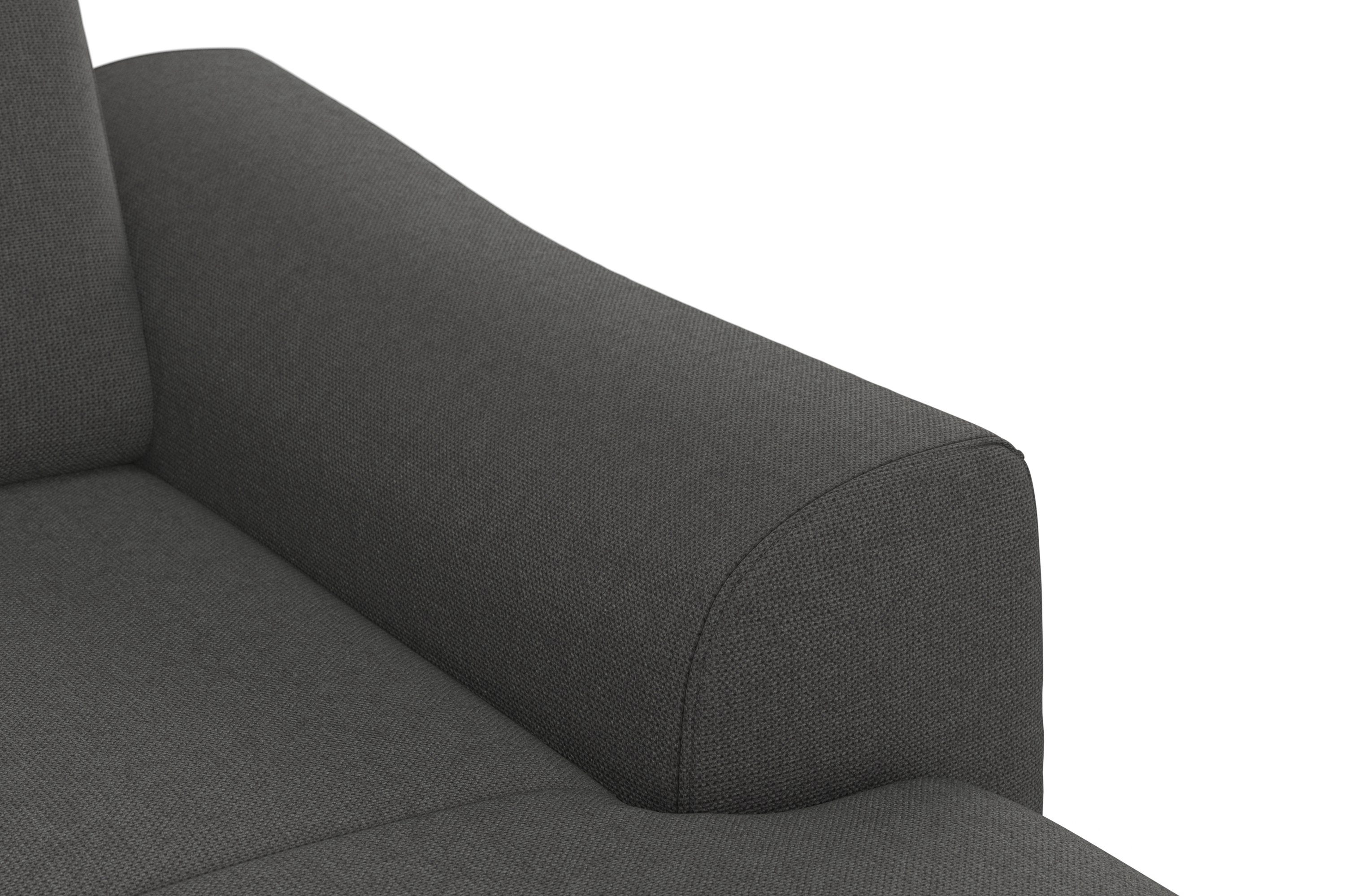 sit&more Zithoek Dundee U-vorm met binnenvering en massief houten poten, naar keuze met verstelbare hoofdsteun