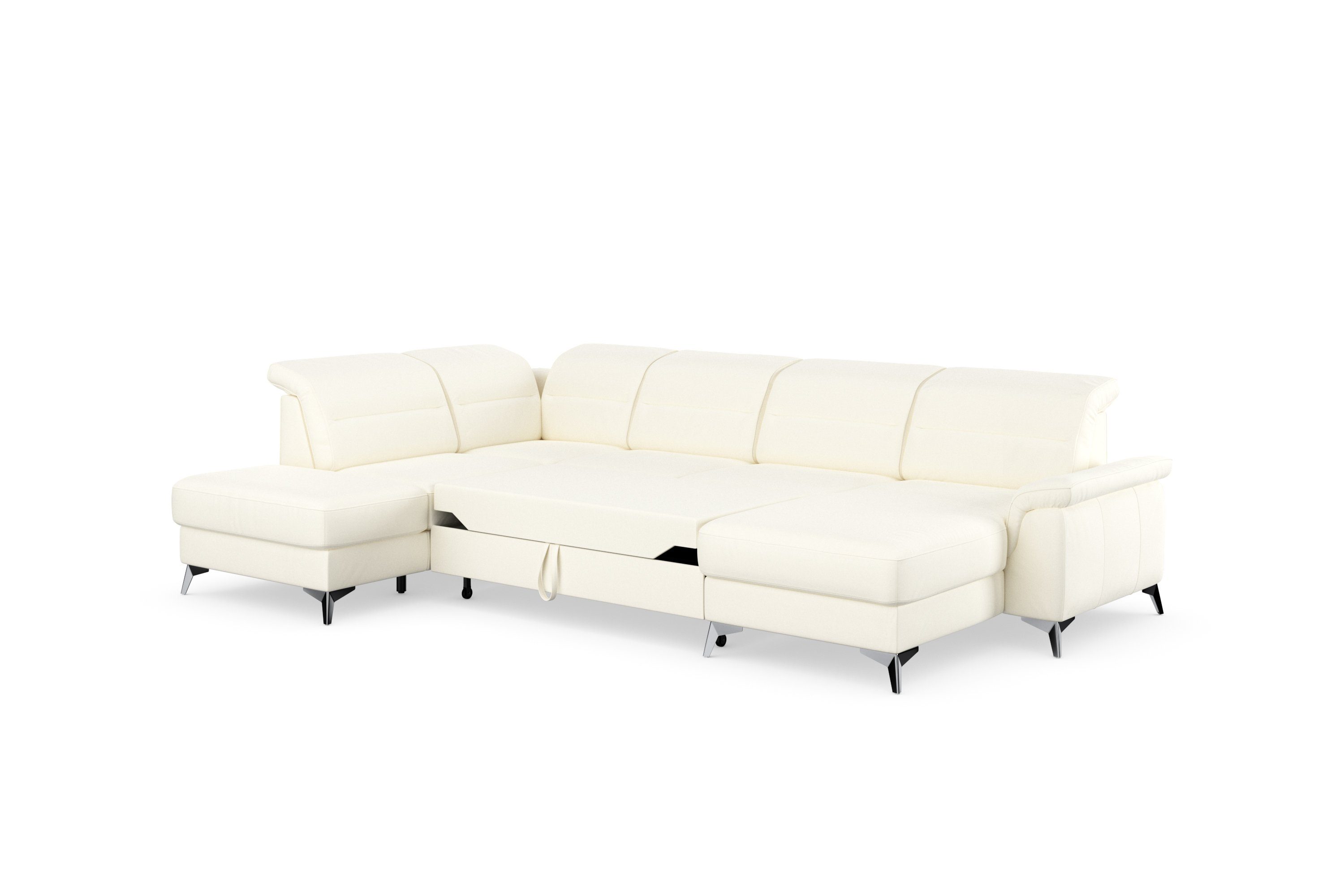 sit&more Zithoek Sinatra U-vorm optioneel met verstelbare hoofdsteun en armleuning etc.