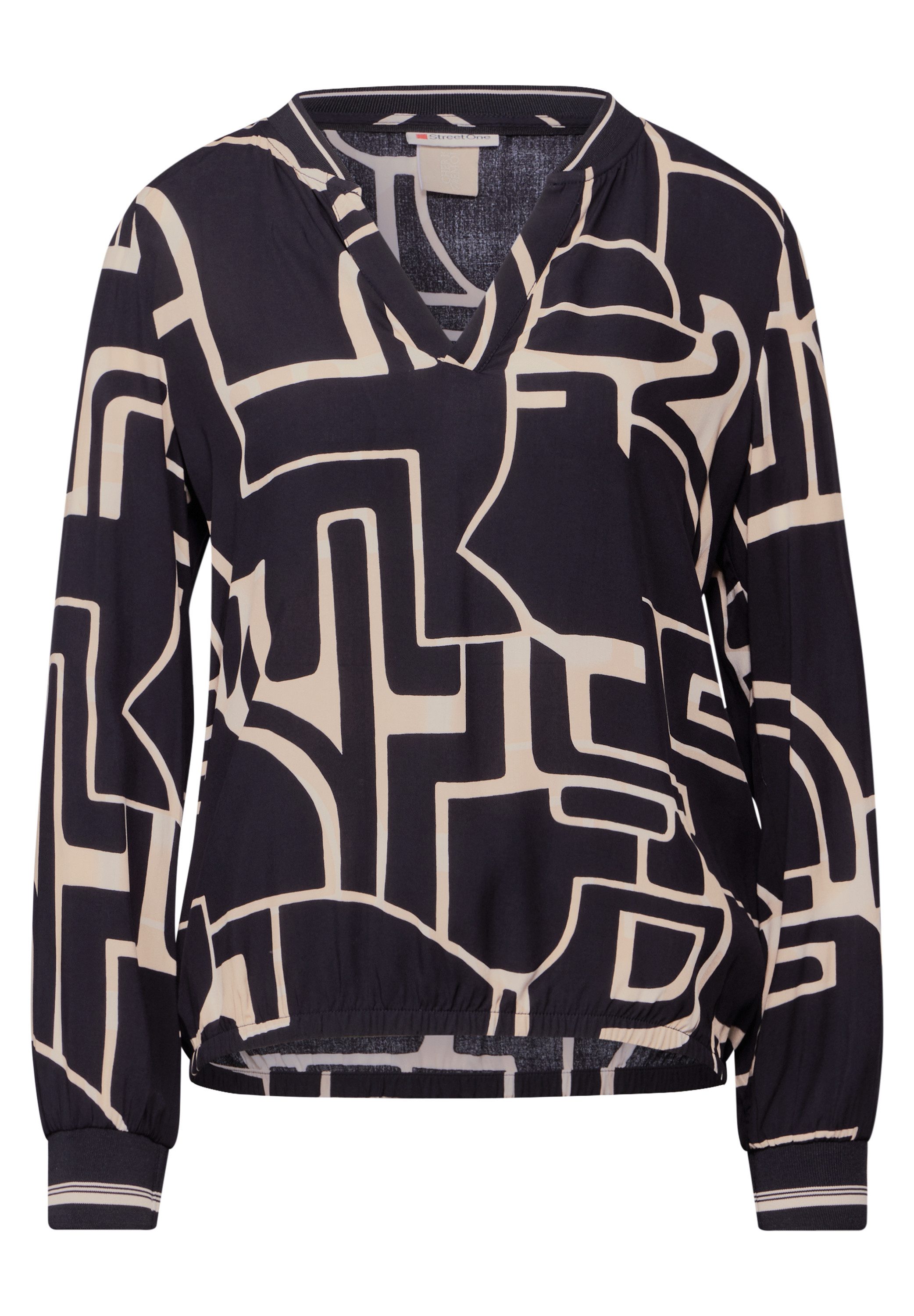 STREET ONE Blouse met lange mouwen met print all-over