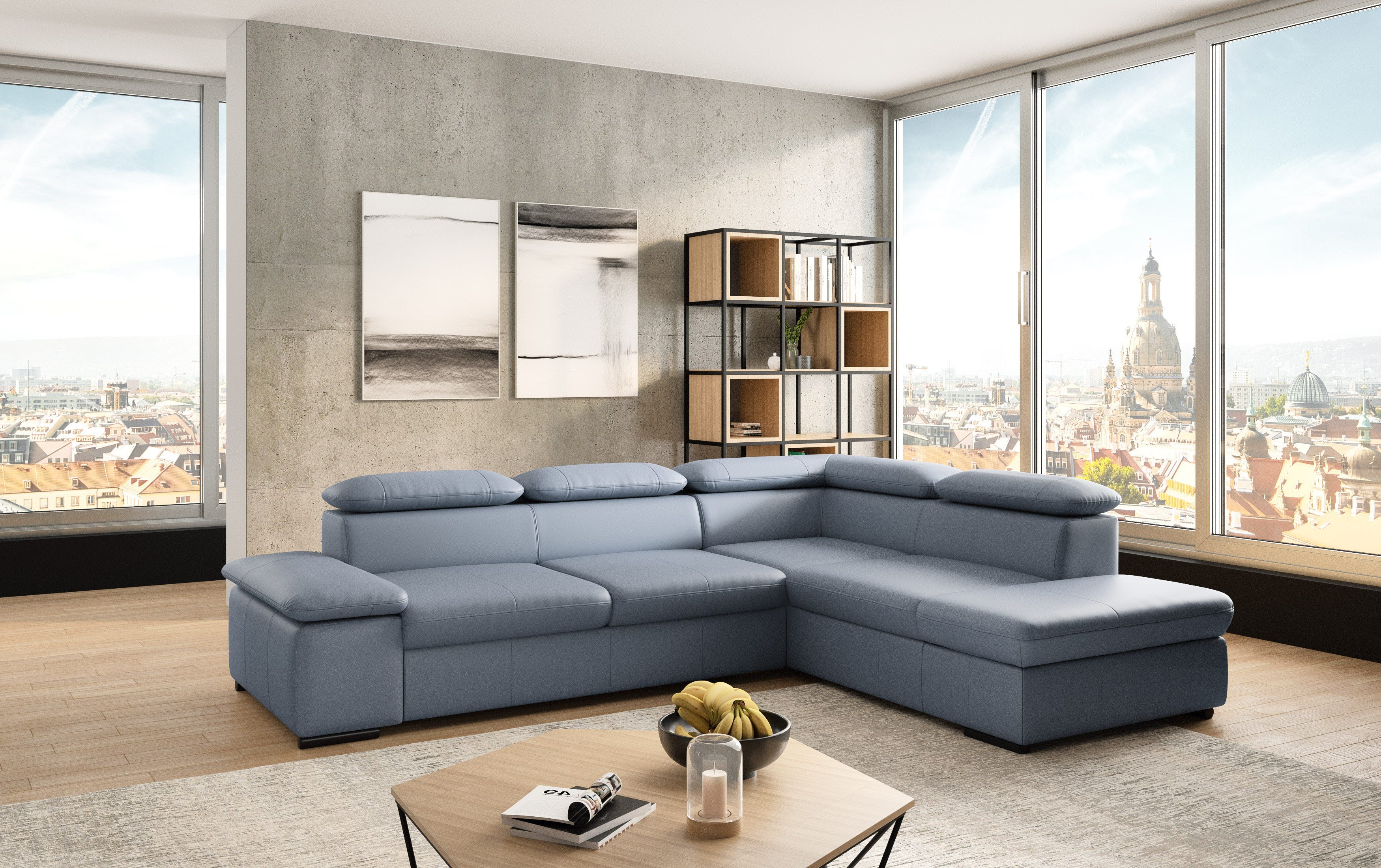 sit&more Hoekbank Alcudia L-vorm met armverstelling, optionele hoofdeindverstelling en bedfunctie