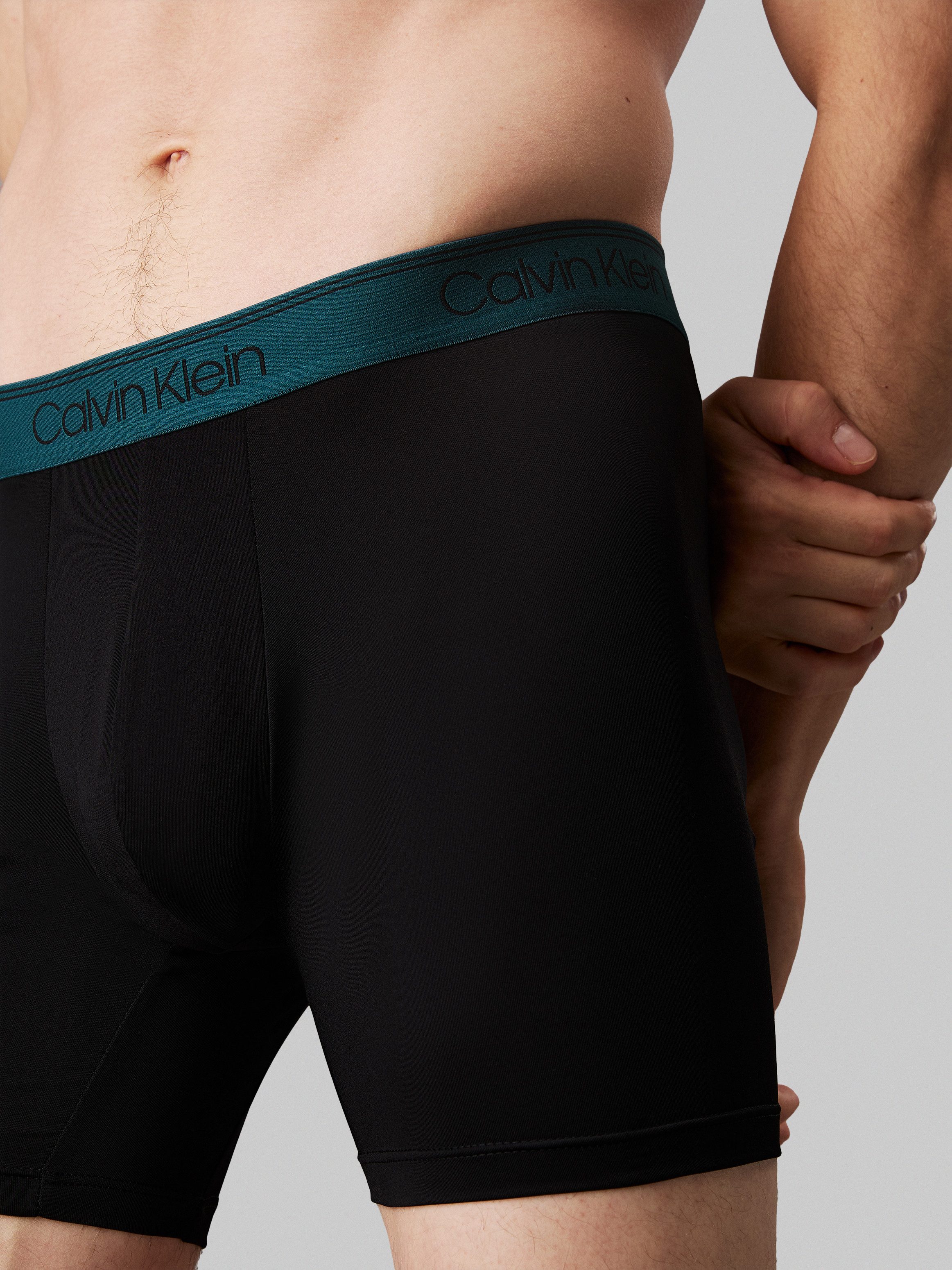 Calvin Klein Boxershort BOXER BRIEF 3PK met langere pijpen & logo-elastische tailleband (Set van 3)