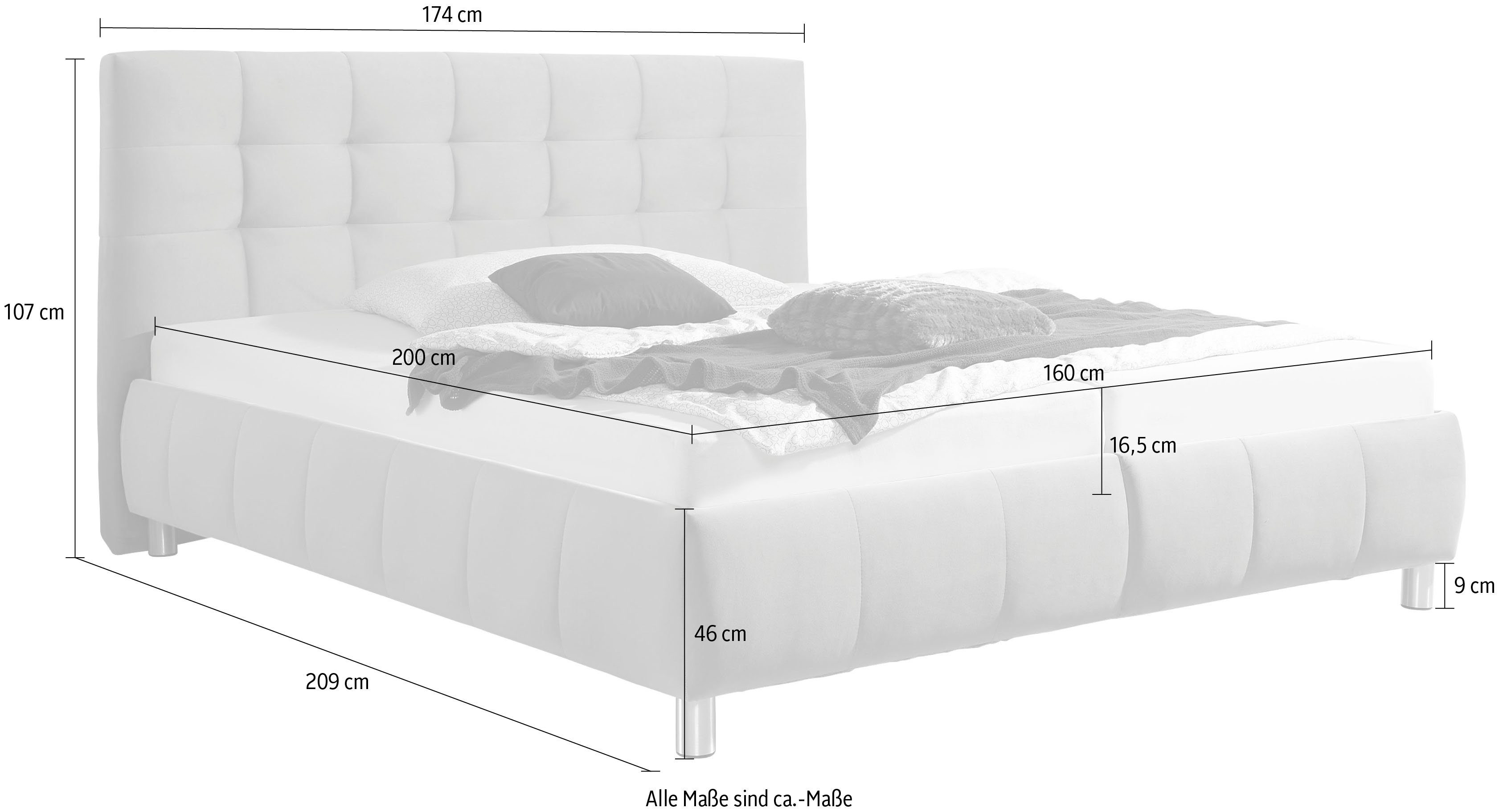 Maintal Gestoffeerd bed Lalley