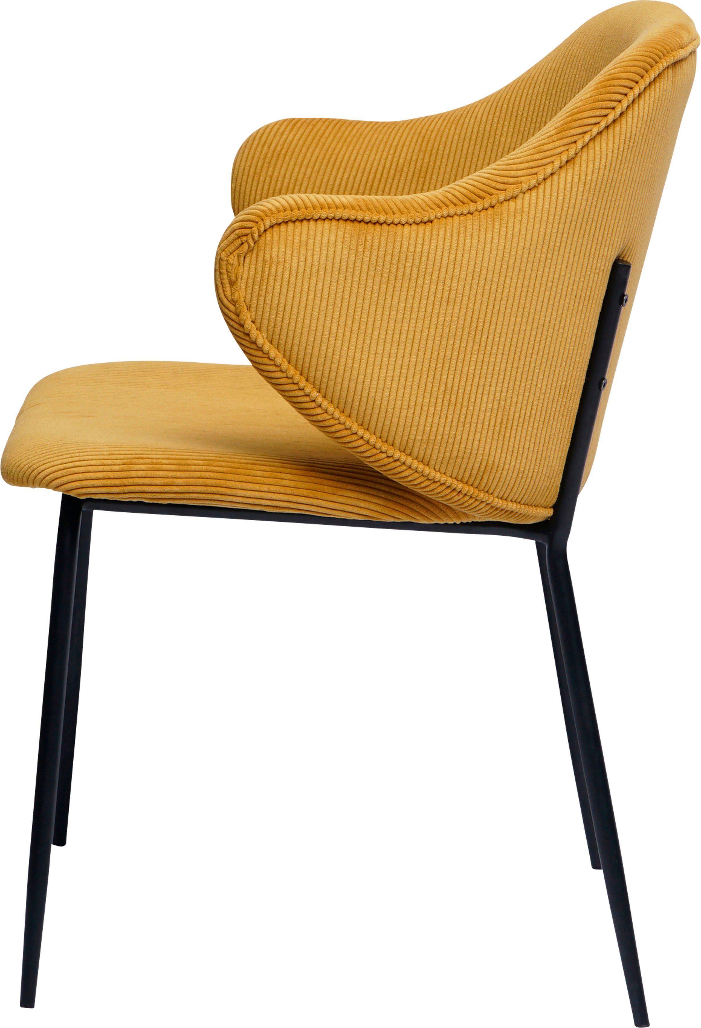 SalesFever Stoel met armleuningen Bekleding in corduroy-look (set, 2 stuks)