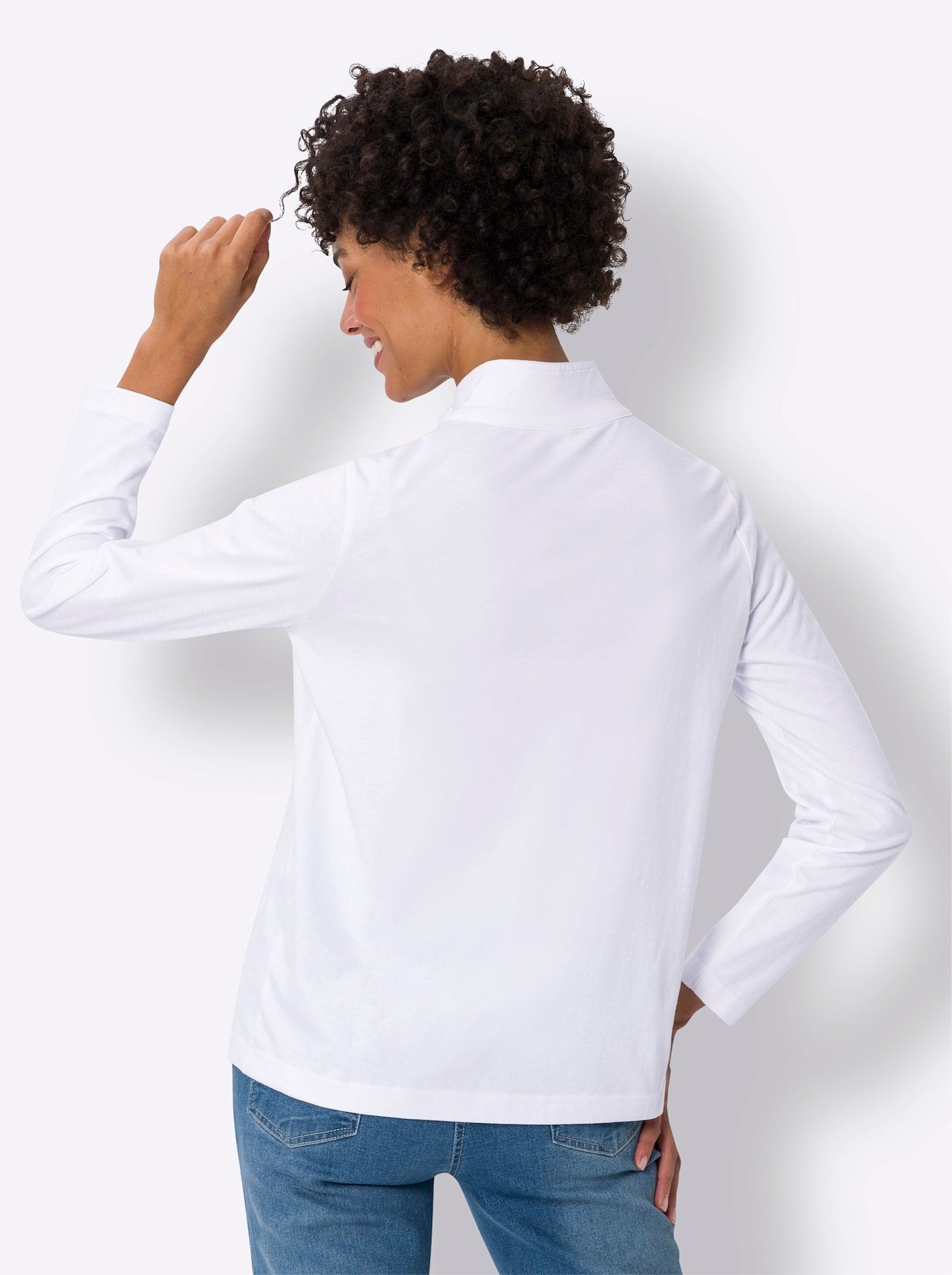 Classic Basics Shirt met staande kraag Shirt met lange mouwen (1-delig)
