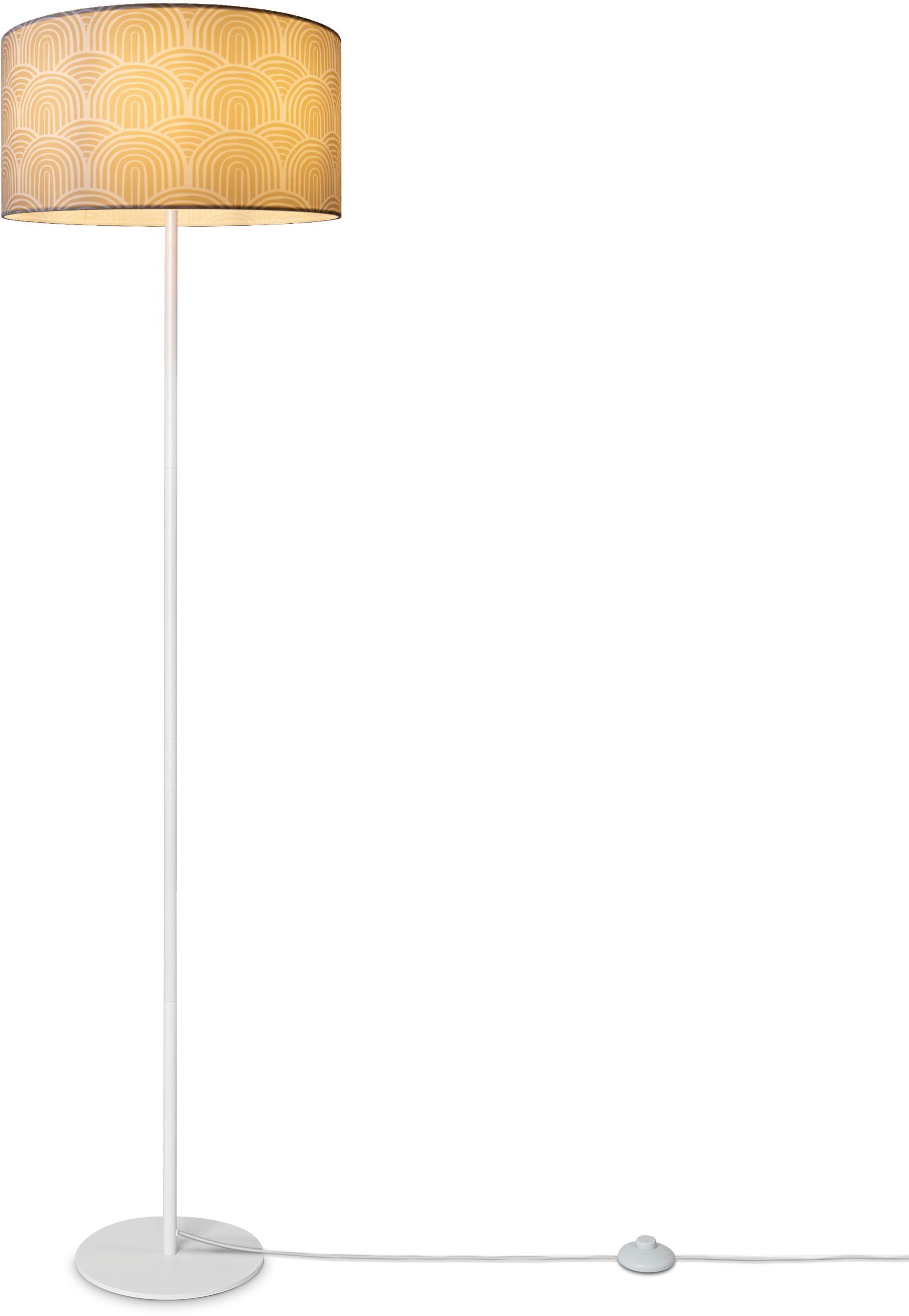 Paco Home Staande lamp Luca Pillar Woonkamer vloerlamp met kap kantoor modern vintage patroon E27