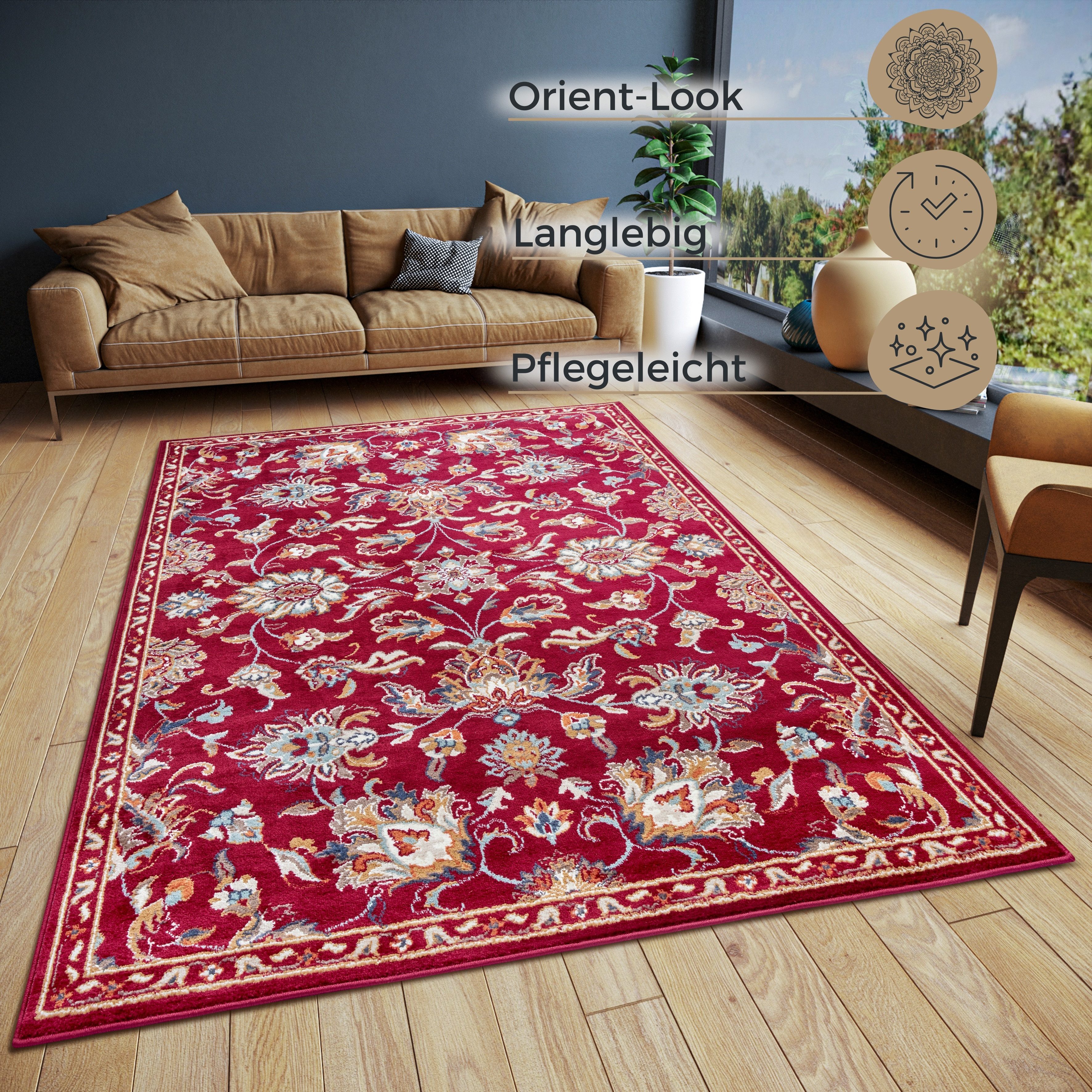 HANSE Home Vloerkleed Caracci Loper, oosters, kortpolig, woonkamer, slaapkamer, eetkamer