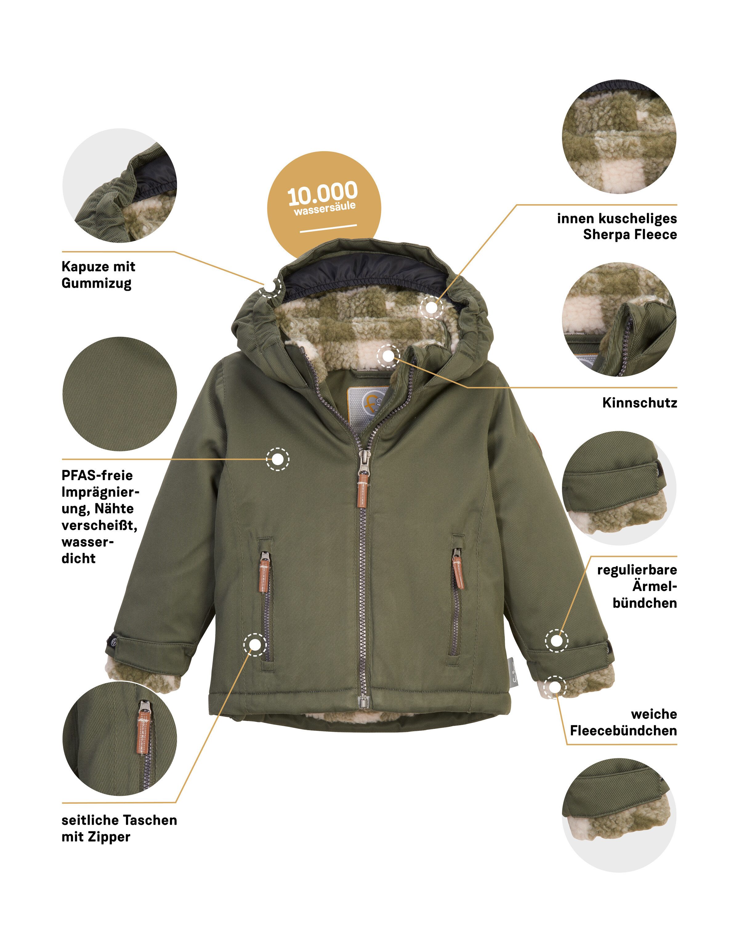 first instinct by killtec Functioneel jack FIOW 56 MNS JCKT Water- en winddichte kinderjas met getapete naden, PFAS-vrij