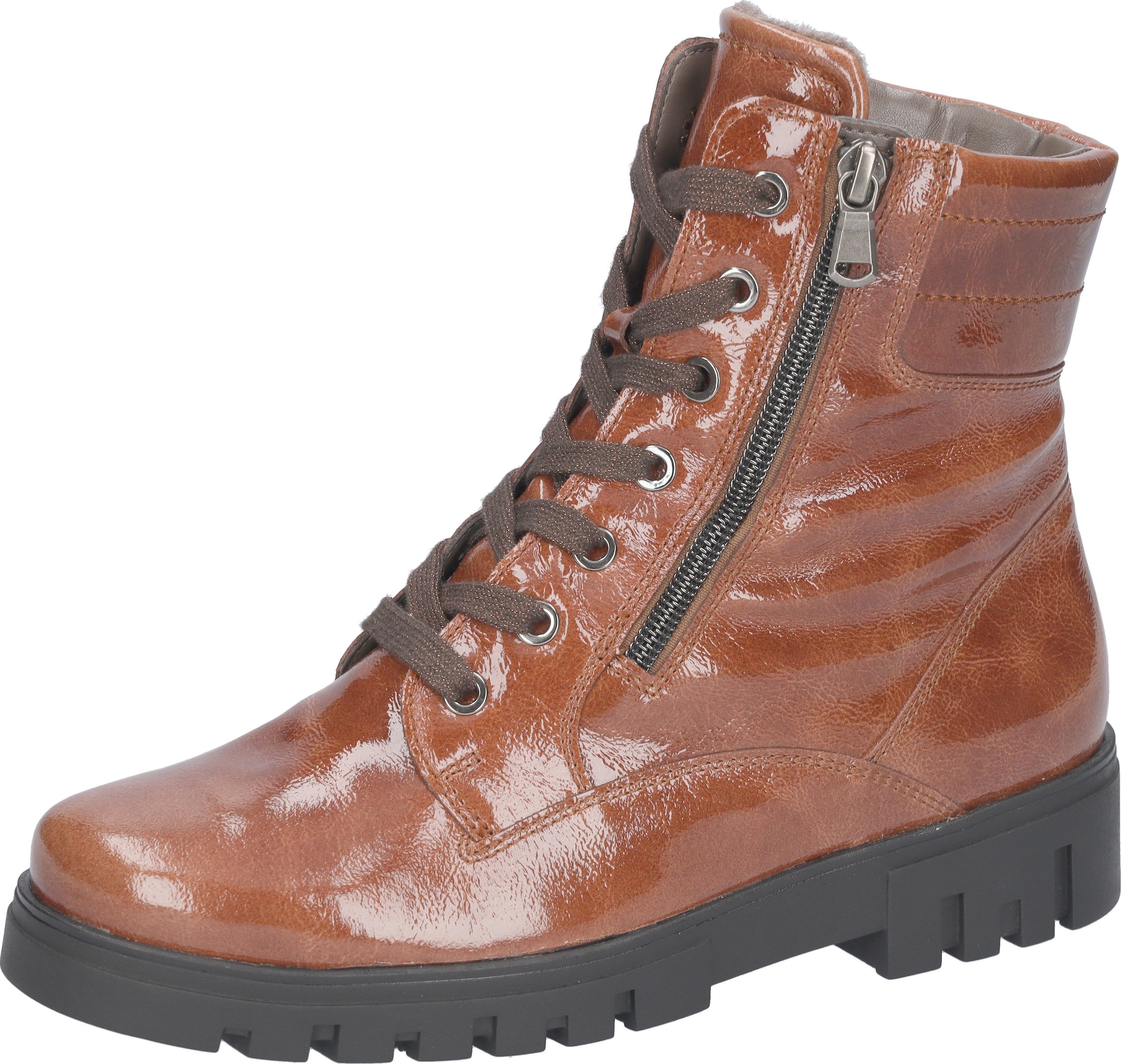 Waldläufer Veterlaarsjes H-SERENA , veterschoenen, lakenkellaars, in comfortabele breedte g (=breed)