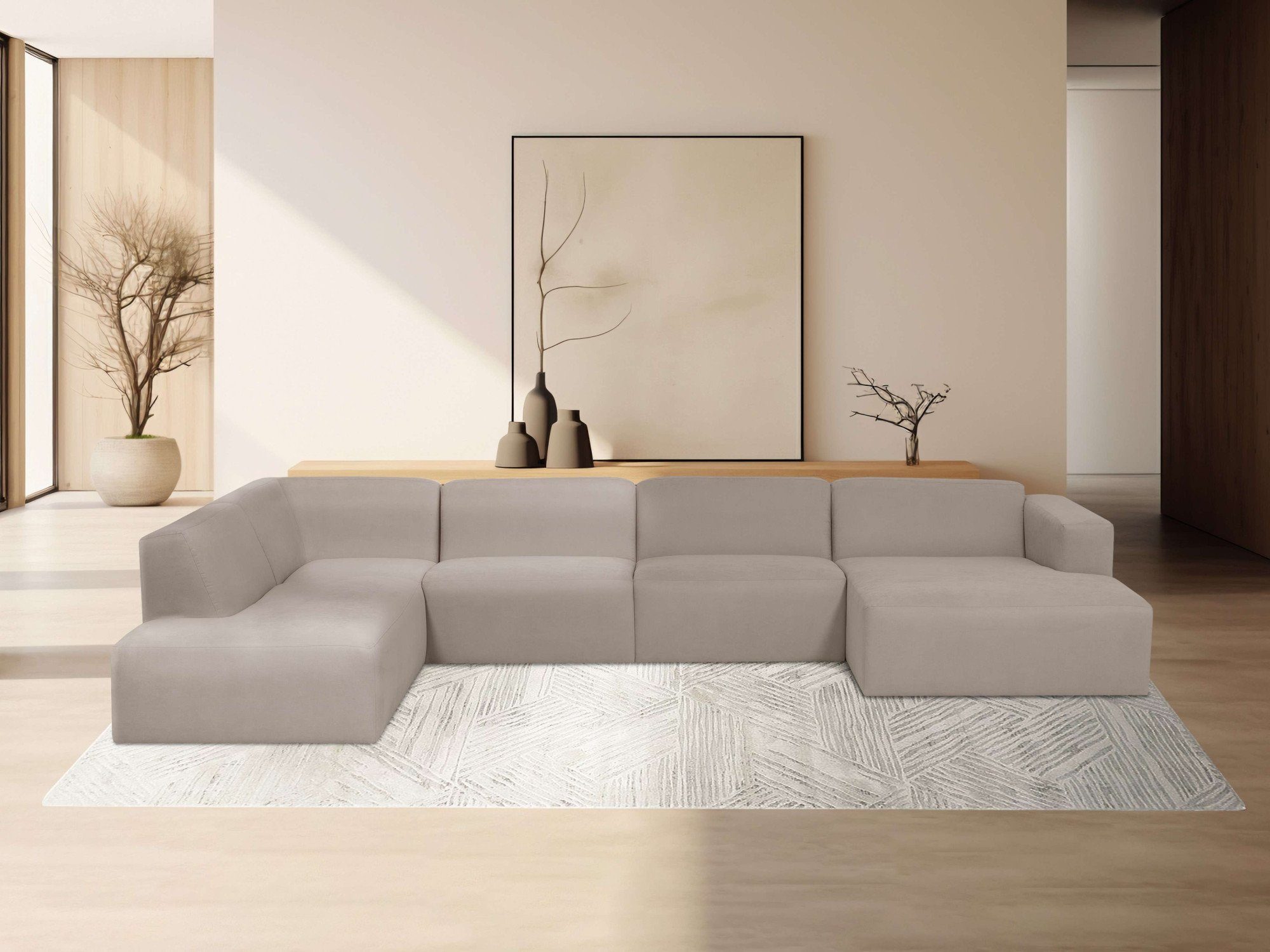 INOSIGN Zithoek Kelani met decoratieve knoopdetails op de armleuningen