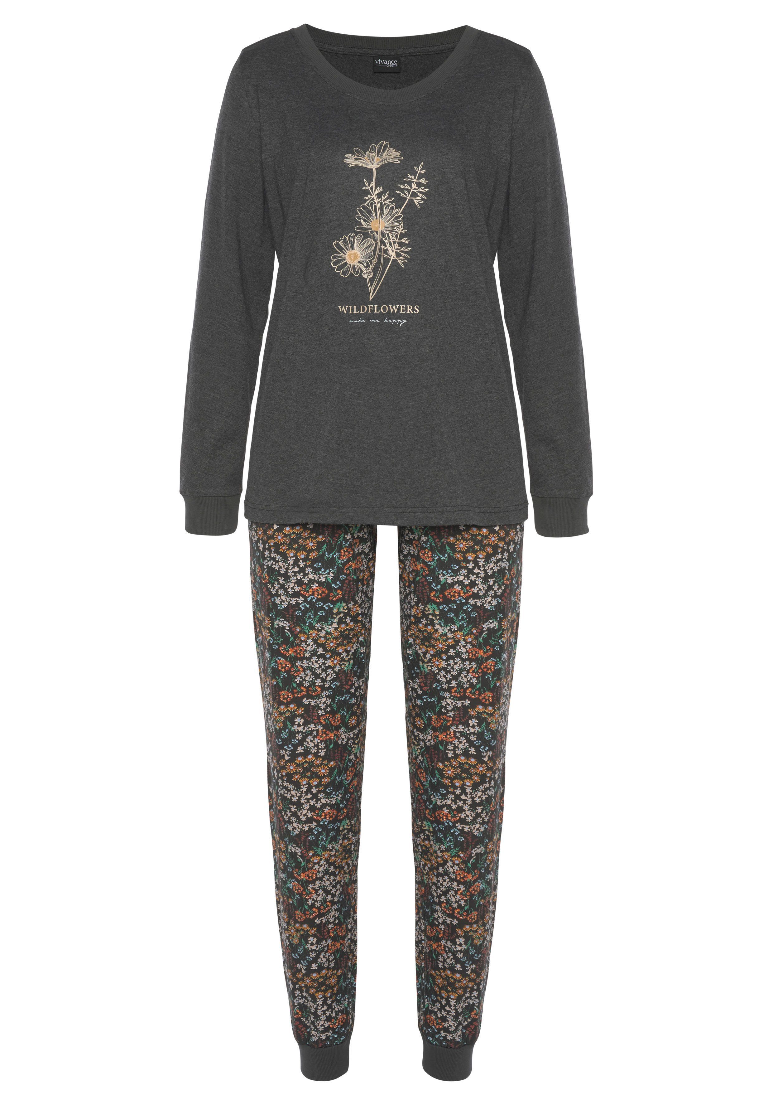 Vivance Dreams Pyjama met frontprint (2-delig)