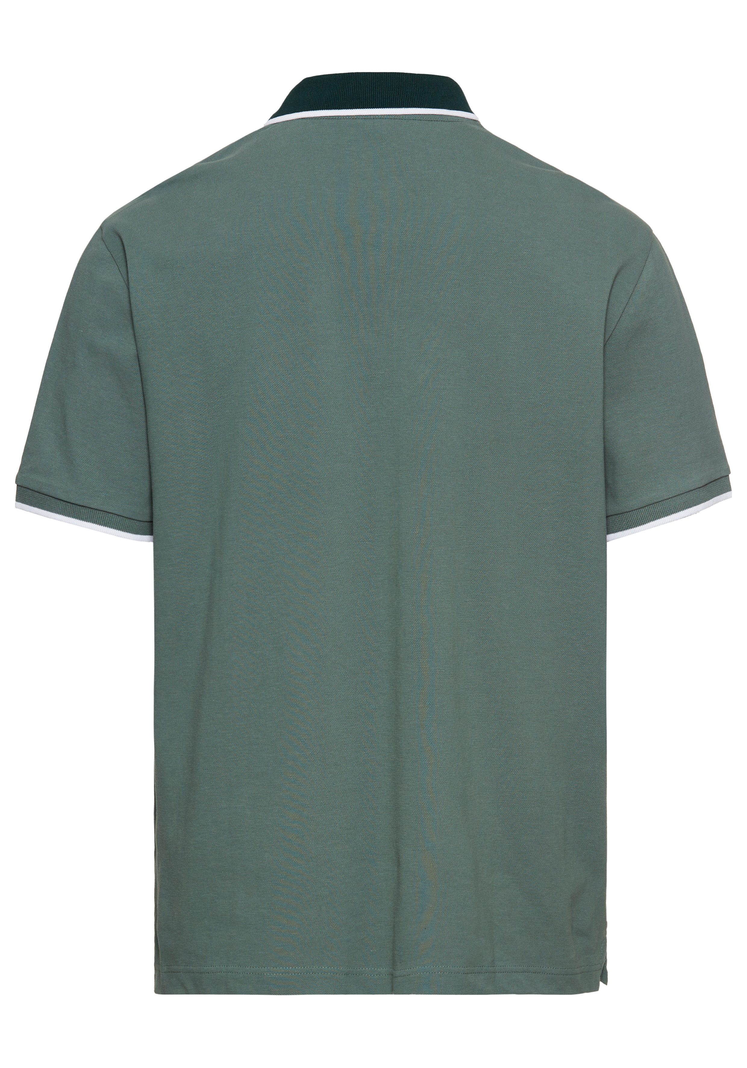 Man's World Poloshirt met borstprint, gemêleerd materiaal