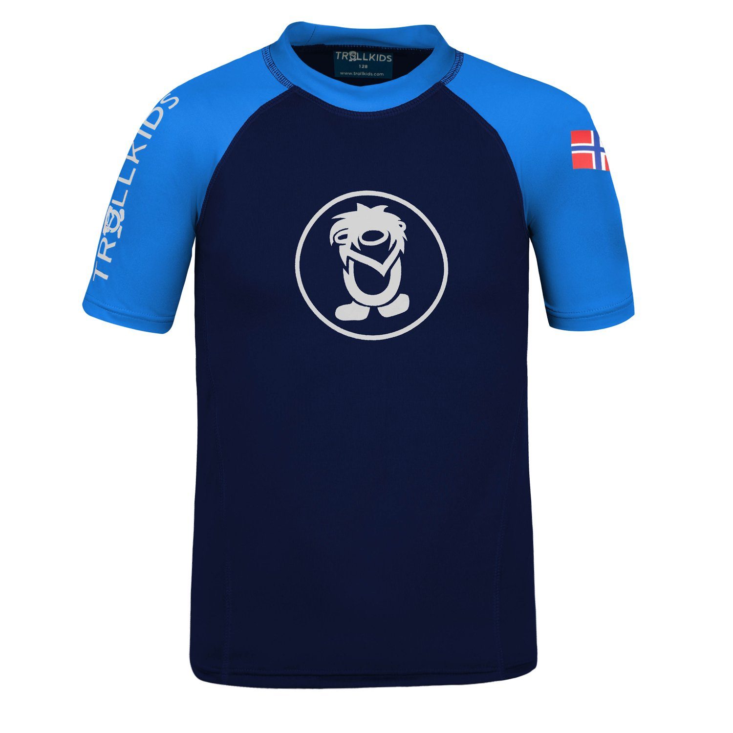 TROLLKIDS T-shirt KIDS KVALVIKA T Badshirt met UV-bescherming jongens t-shirts maat 128 blauw