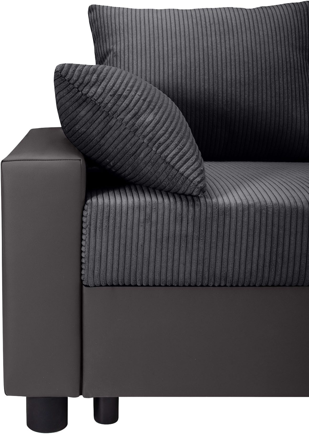 COLLECTION AB Hoekbank Parma L-vorm met slaapfunctie en bedlade, inclusief kussens, bonell-federkern