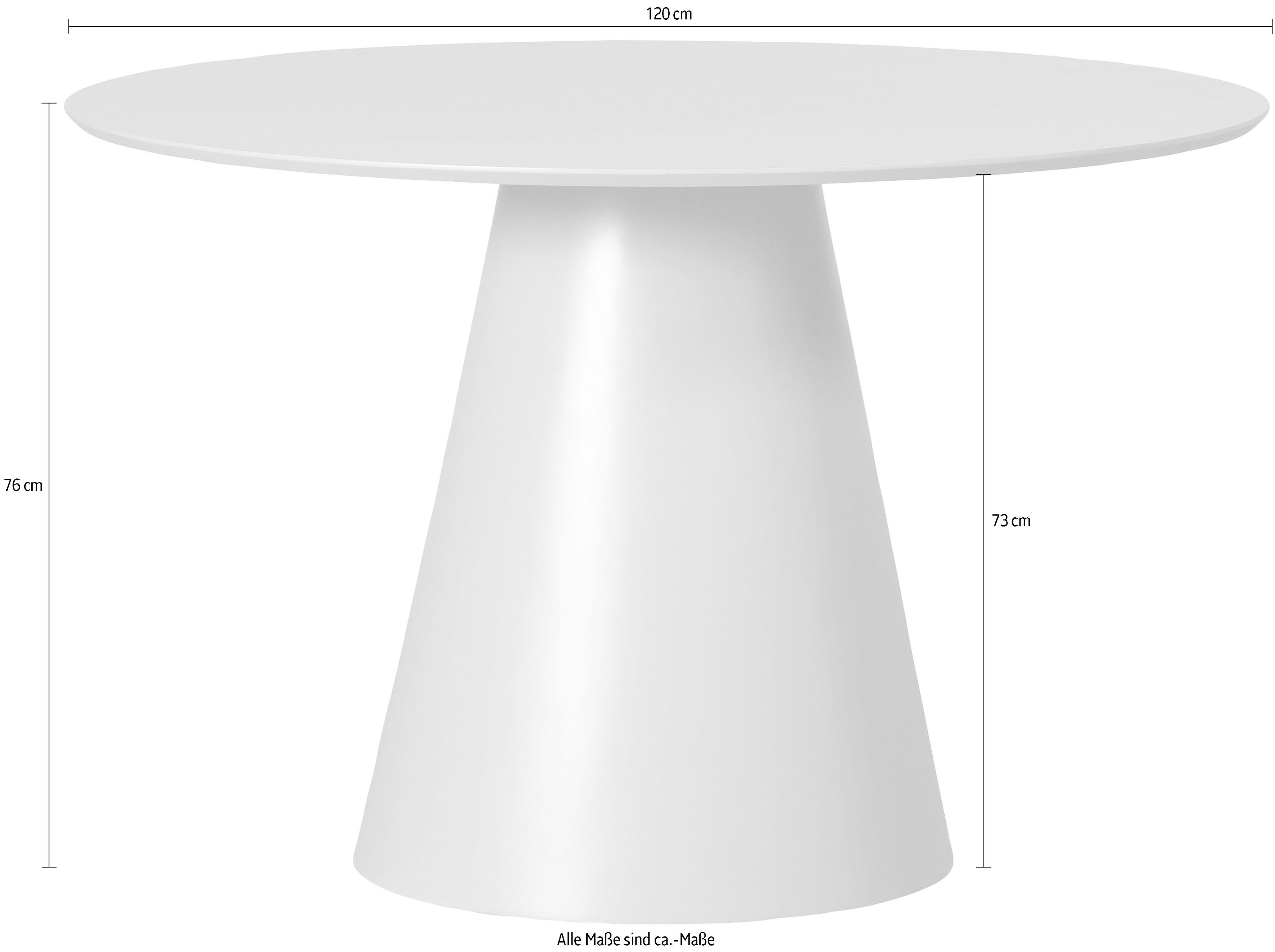 WOOOD Eettafel JORRE voldoende ruimte voor 4-5 personen, h 76 cm x ø 120 cm