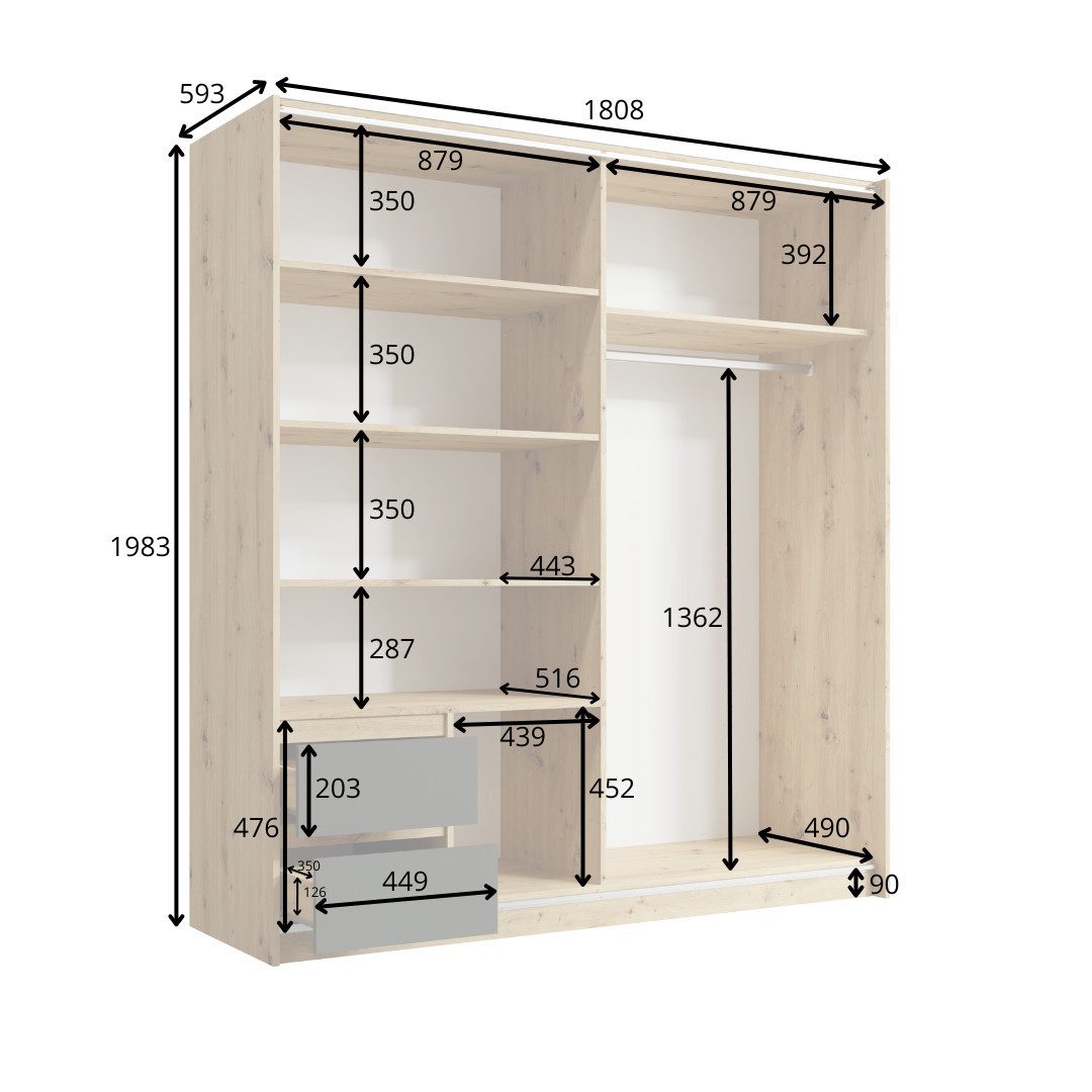 INOSIGN Kledingkast Norias TOPSELLER Opbergruimte wonder, moderne kast