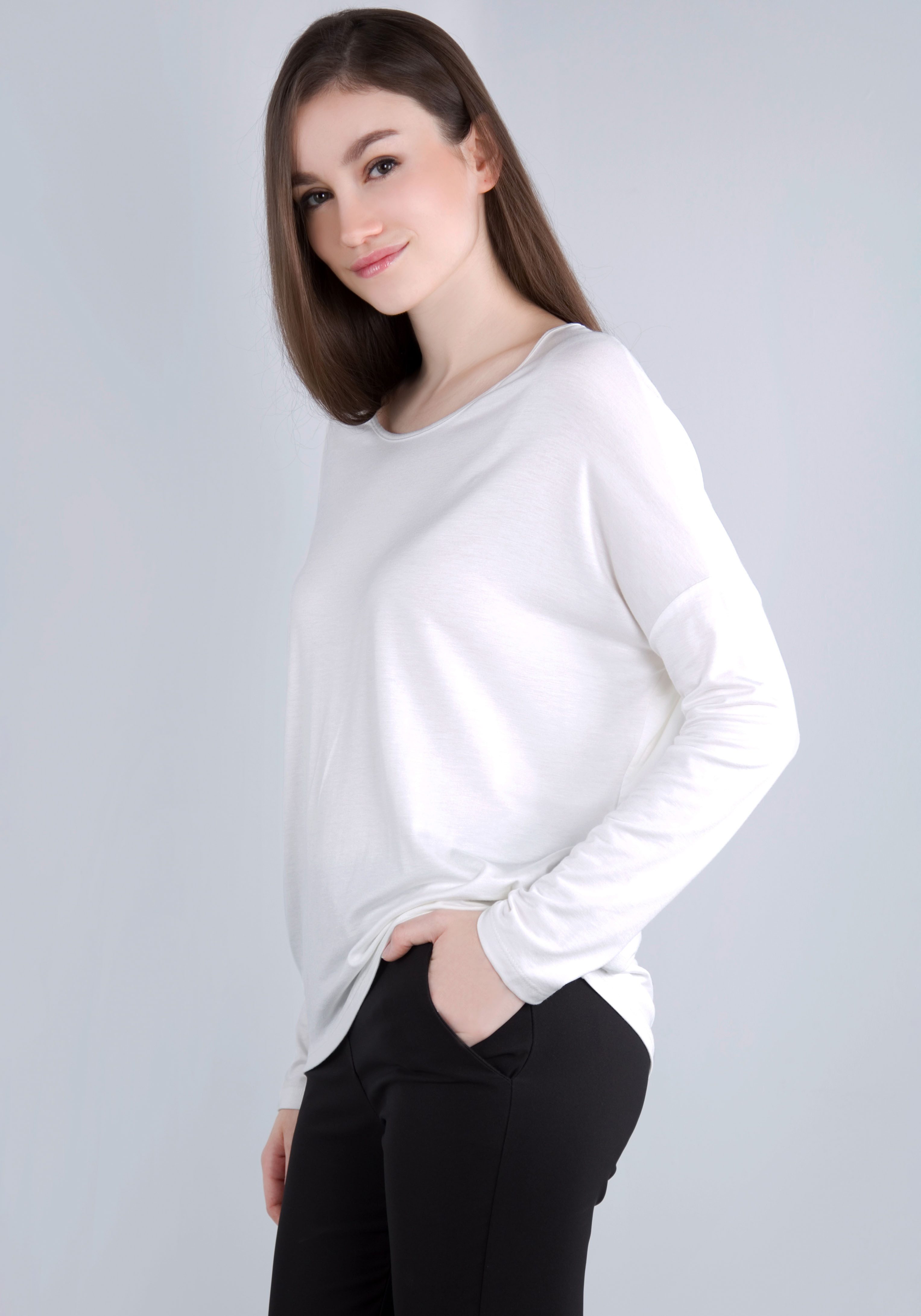 IMPERIAL Shirt met lange mouwen in casual "o-shape" vorm