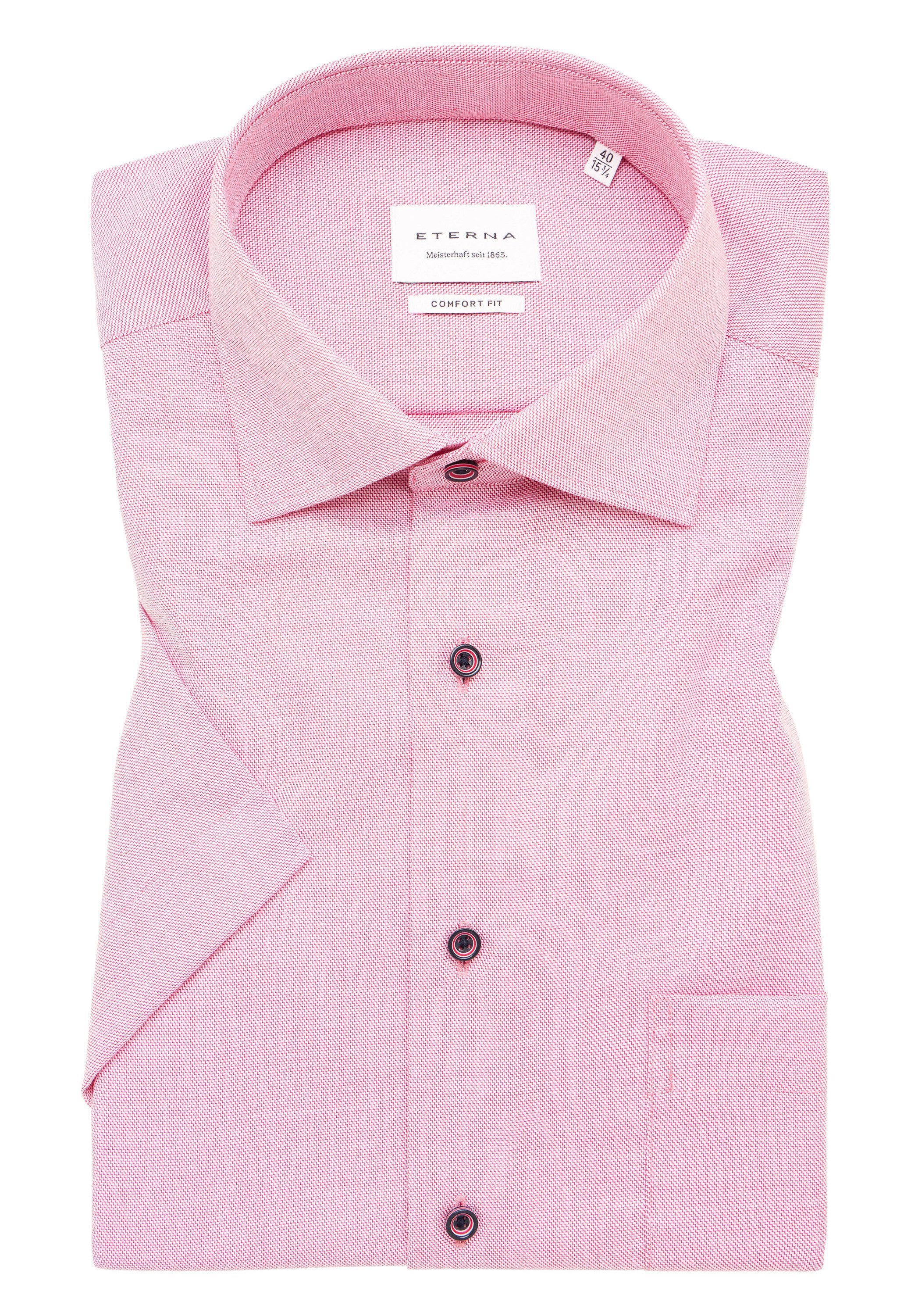 Eterna Overhemd met korte mouwen Comfort fit NON IRON (strijkvrij)