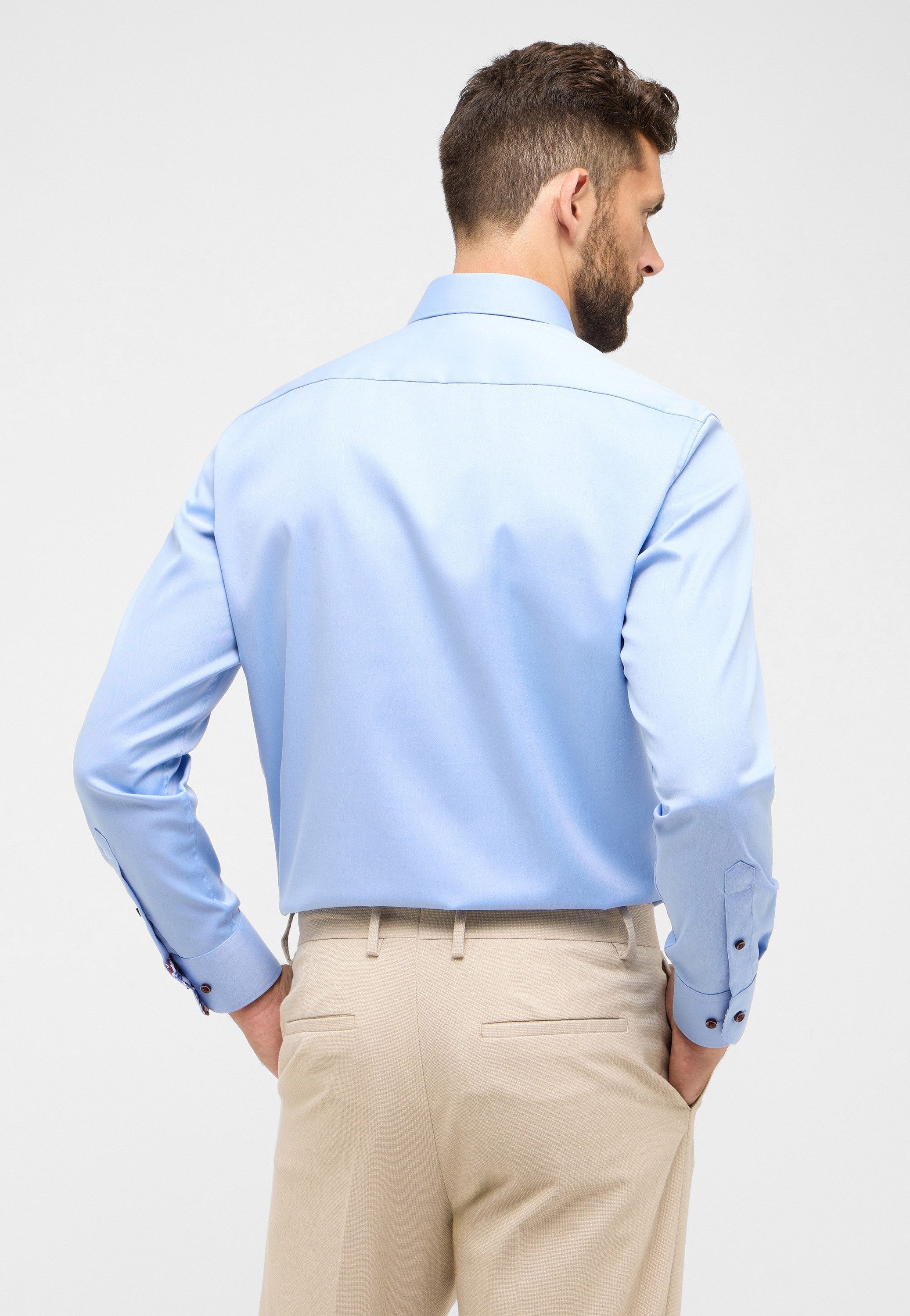 Eterna Overhemd met lange mouwen MODERN FIT NON IRON (strijkvrij)