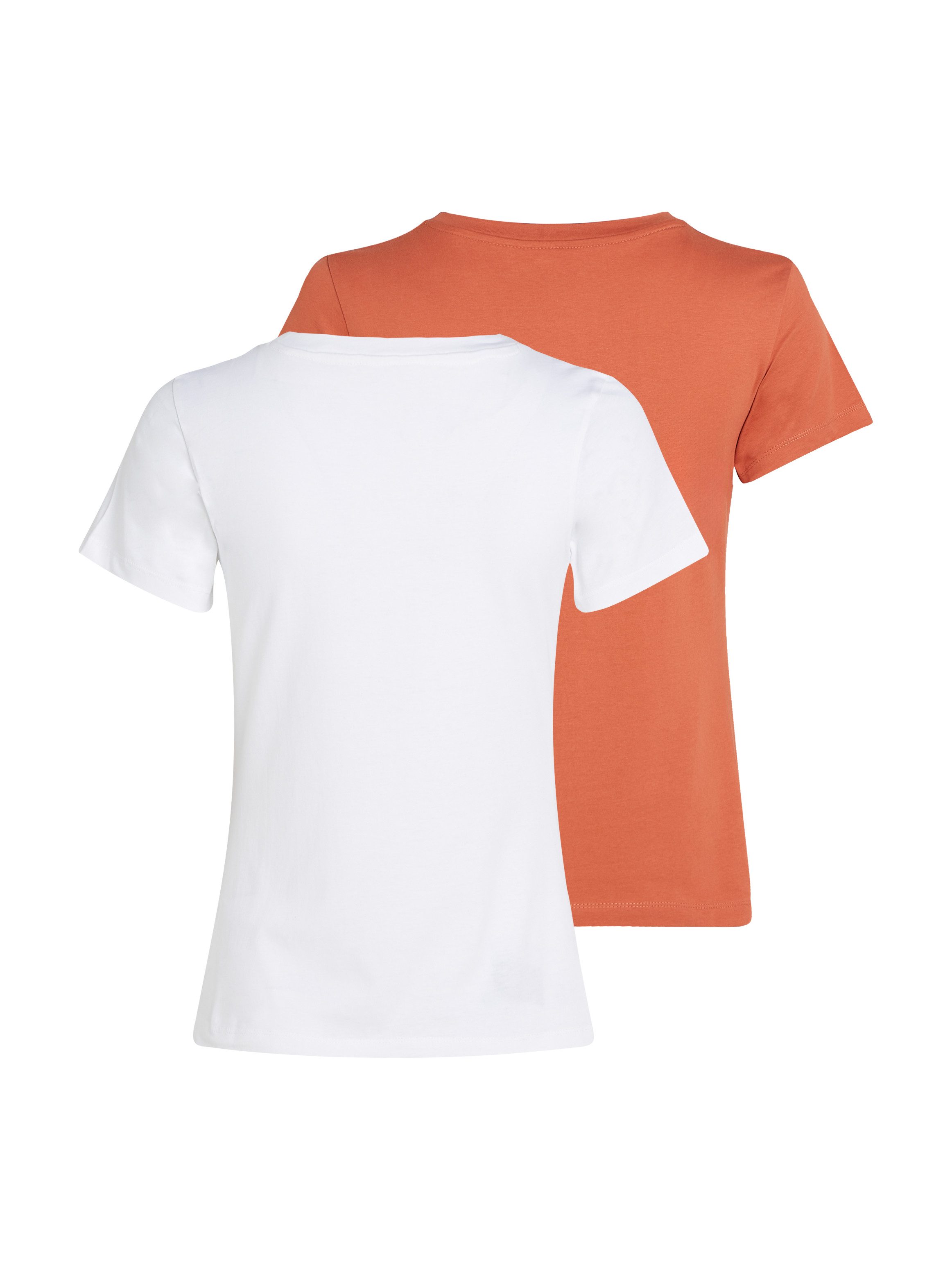 Calvin Klein Shirt met ronde hals 2-PACK MONOLOGO SLIM TEE met calvin klein jeans logoprint op...