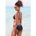 lascana triangel-bikinitop adele met trendy details zwart