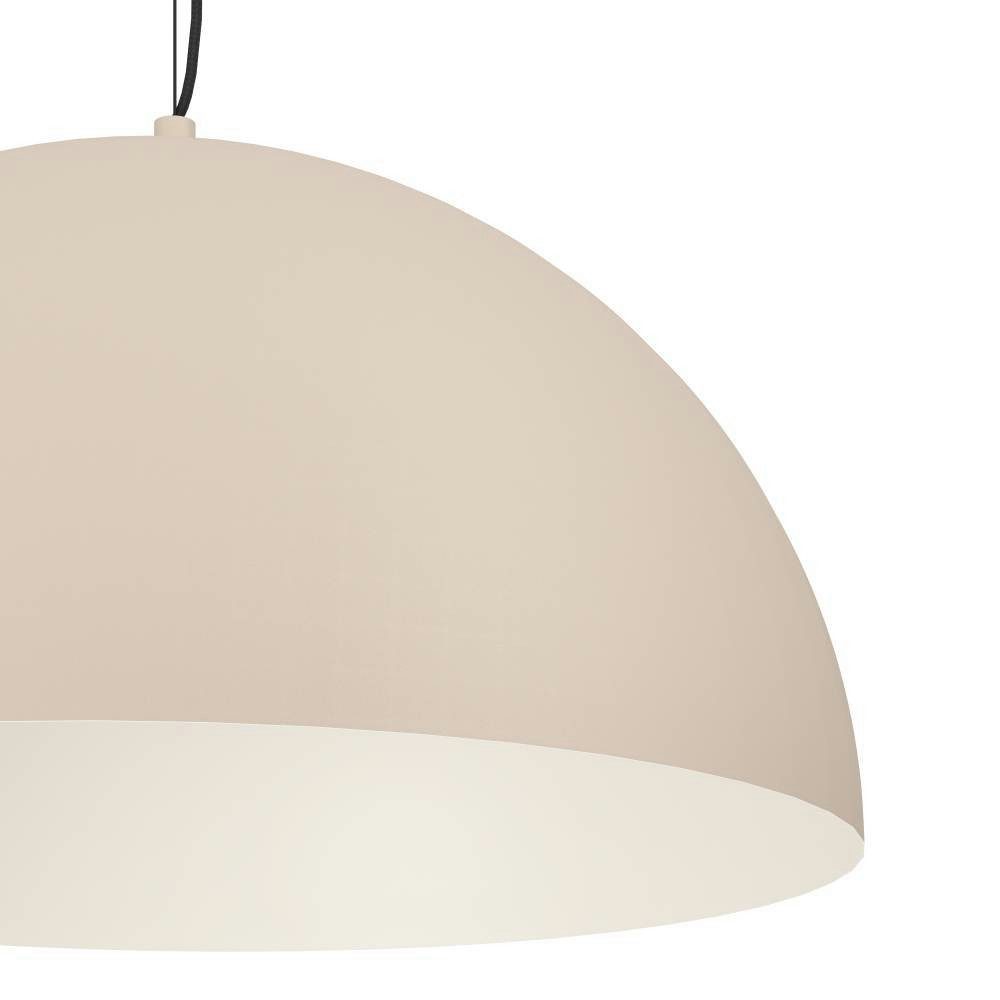 EGLO Hanglamp GAETANO 1 Hanglamp, metaal in zandkleur en zwart, E27, Ø 53,5 cm (1 stuk)