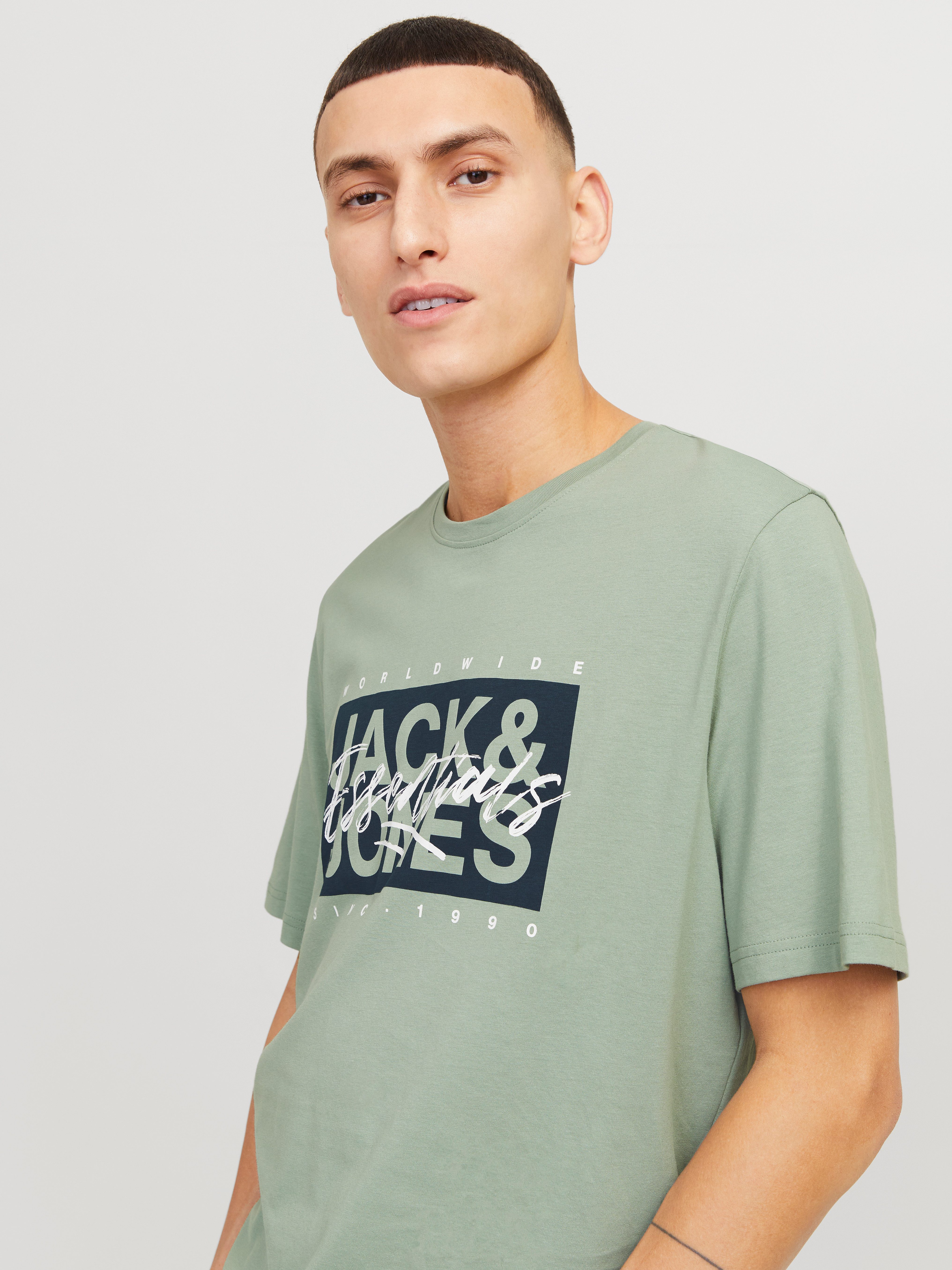 Jack & Jones Shirt met print JJCOLTON TEE SS CREW NECK
