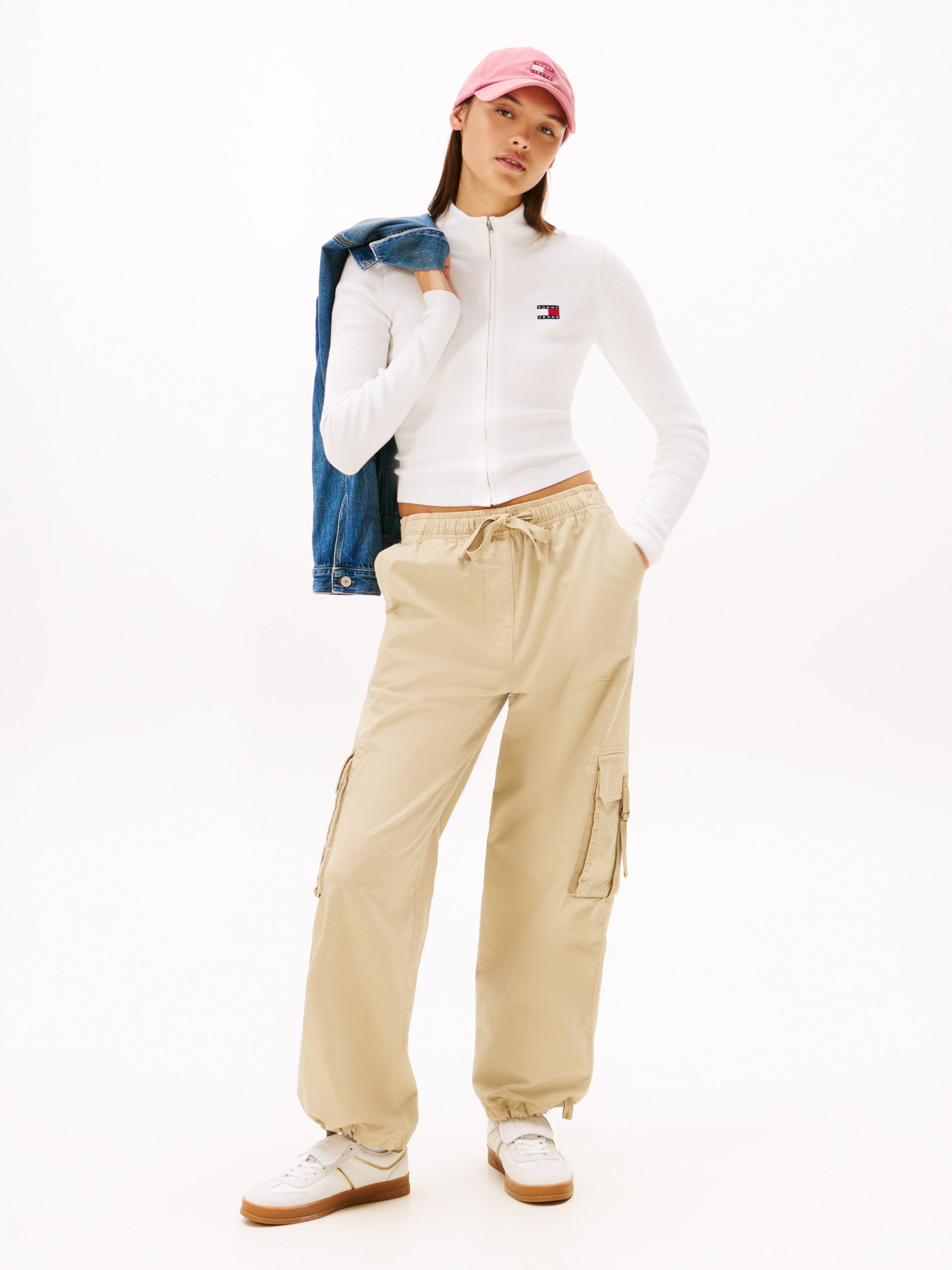 TOMMY JEANS Vest TJW ZIP HIGH NECK CARDIGAN EXT