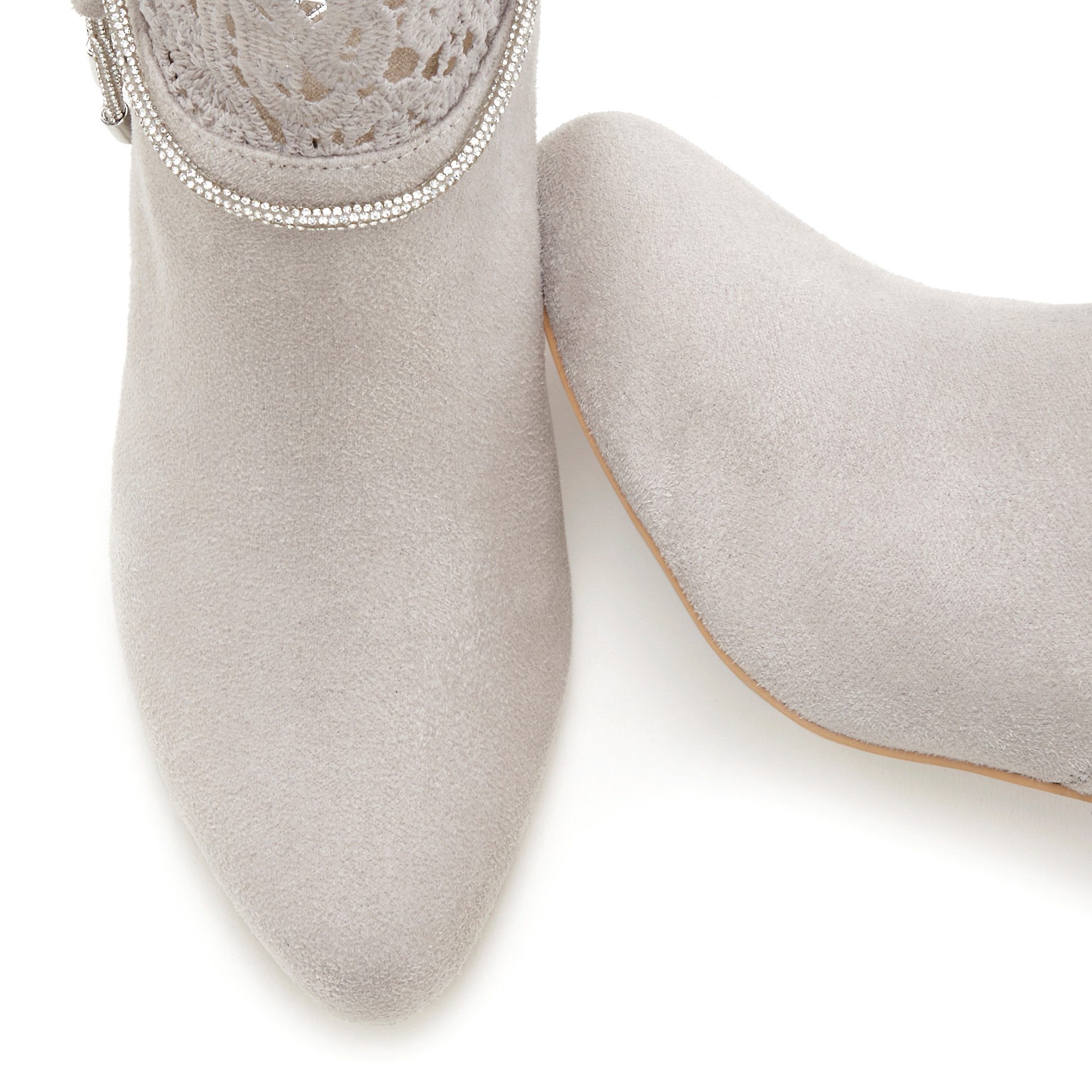 Lascana Laarsjes met elegante kantafwerking, laarzen, laarzen
