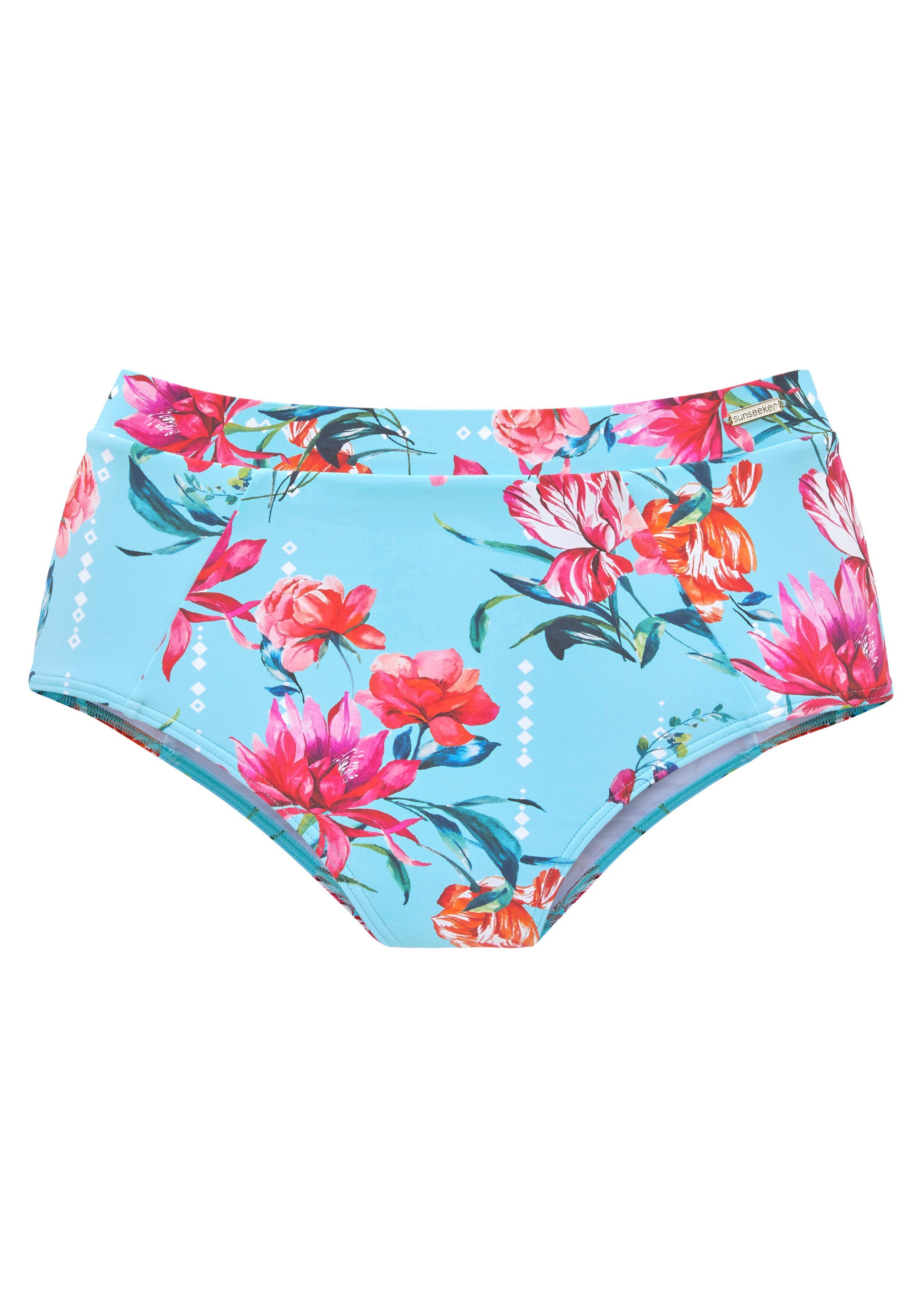 Sunseeker Highwaist-bikinibroekje Modern met een bloemmotief