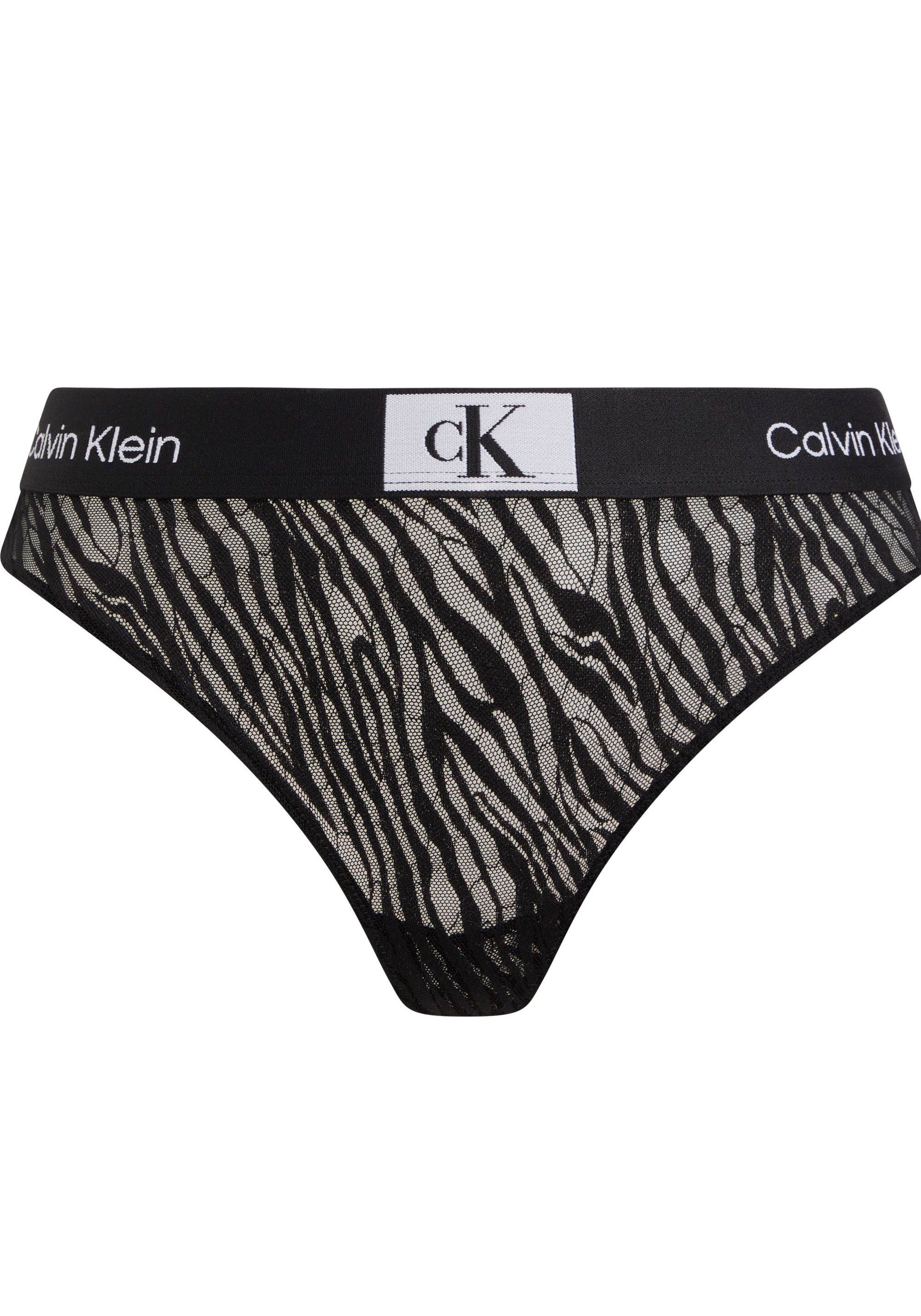 Calvin Klein Underwear String met dierenprint in semi-transparant design