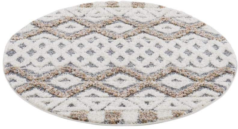 Carpet City Hoogpolig vloerkleed Focus 3050 Boho-tapijt, hoog-laag patroon / 3D-effect, voor woonkamer, slaapkamer