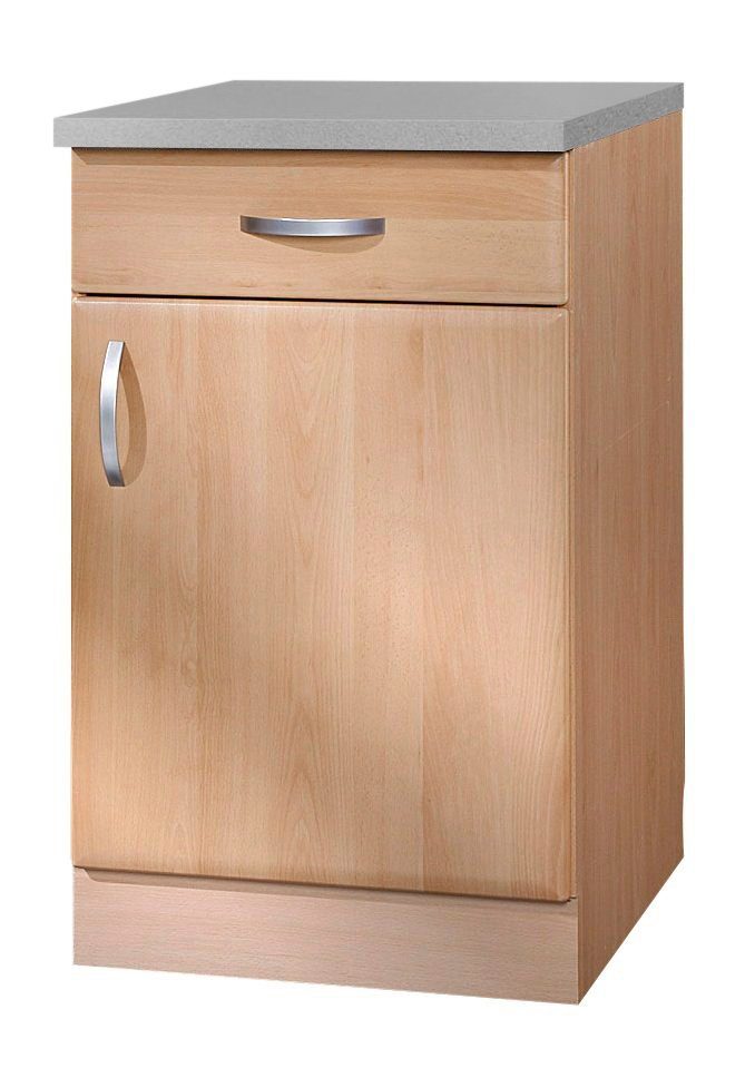 wiho Küchen Onderkast Praag Breedte 50 cm onderkasten maat 50 cm x 85 cm x 60 cm beige