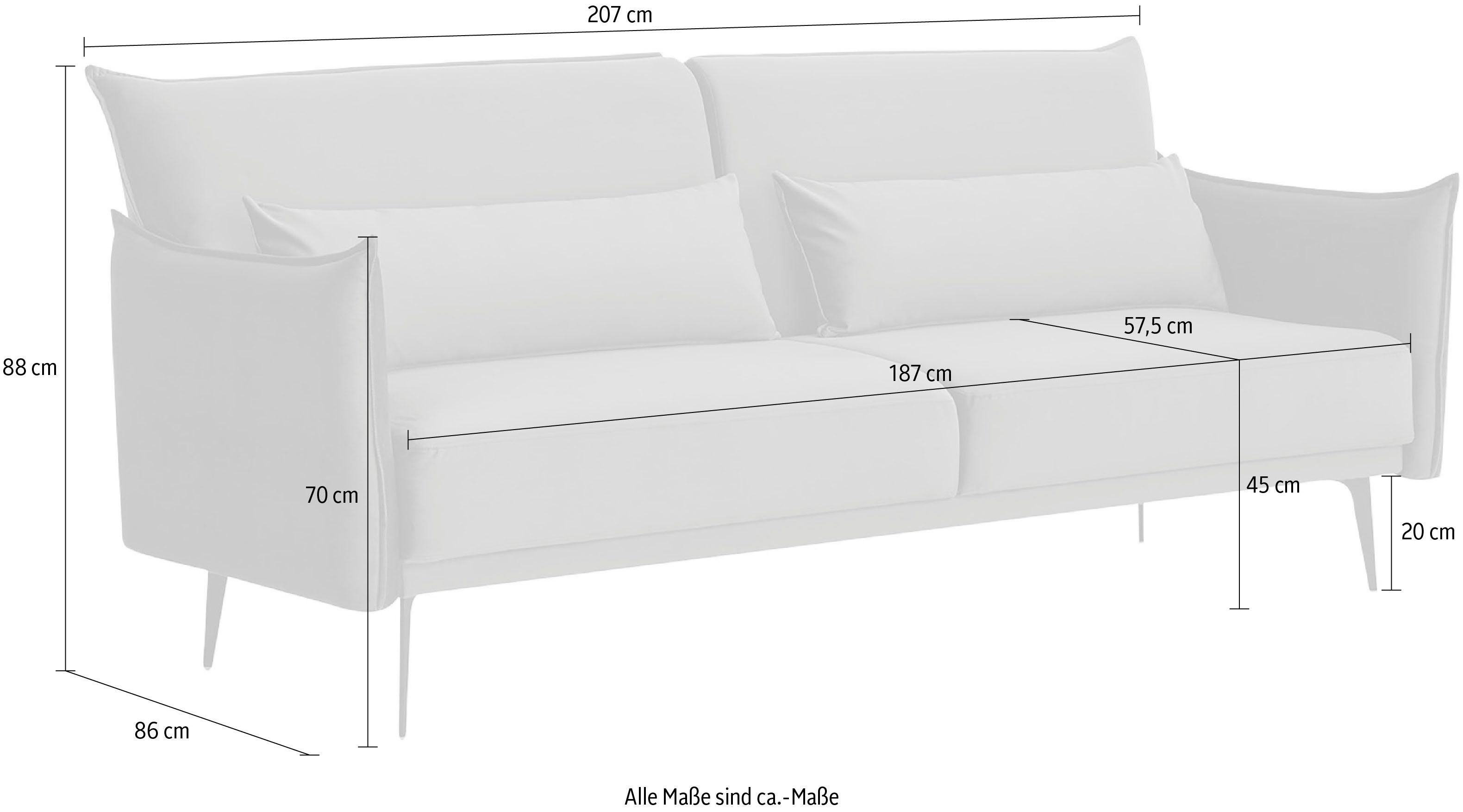 SalesFever 3-zitsbank met slaapfunctie, breedte 190 cm