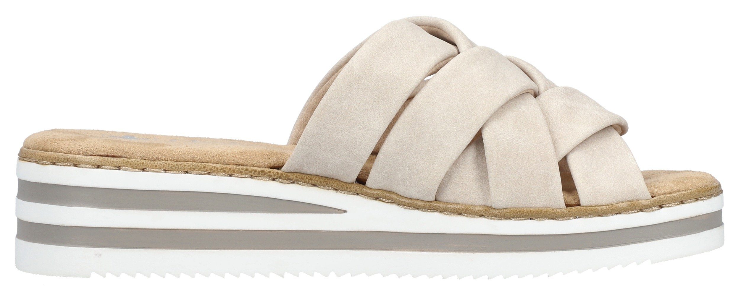 Rieker Slippers , sleehak, zomerschoen, pantoffels met zachte binnenzool