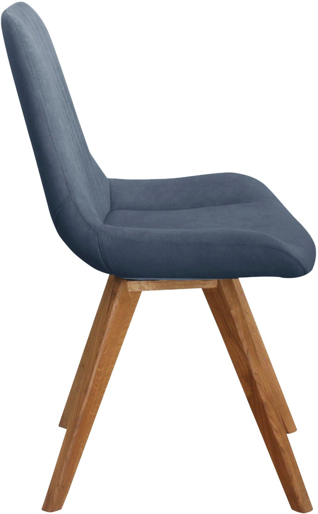 Home affaire Kuipstoel Bratislava Frame massief eiken geolied, easy care-stof (set, 2 stuks)
