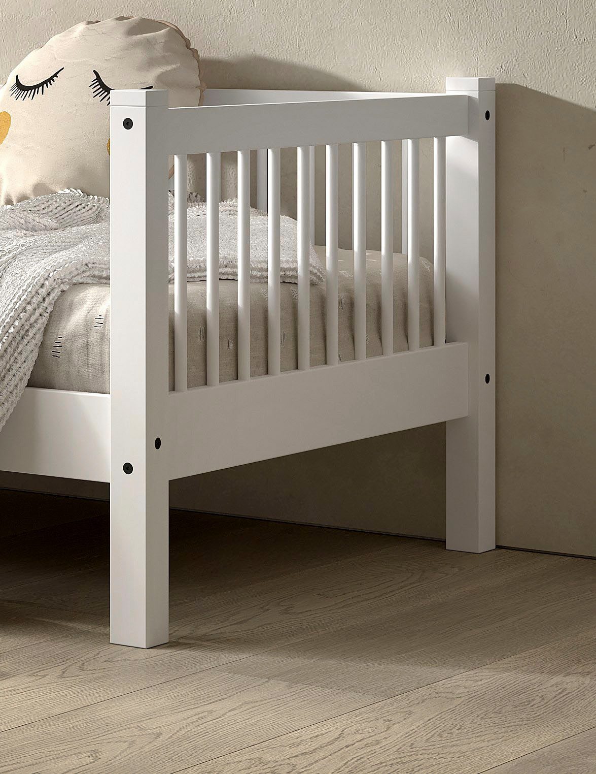 Home affaire 1-persoonsledikant met lf 90x200 cm, optioneel met of zonder bedlade, beuken wit