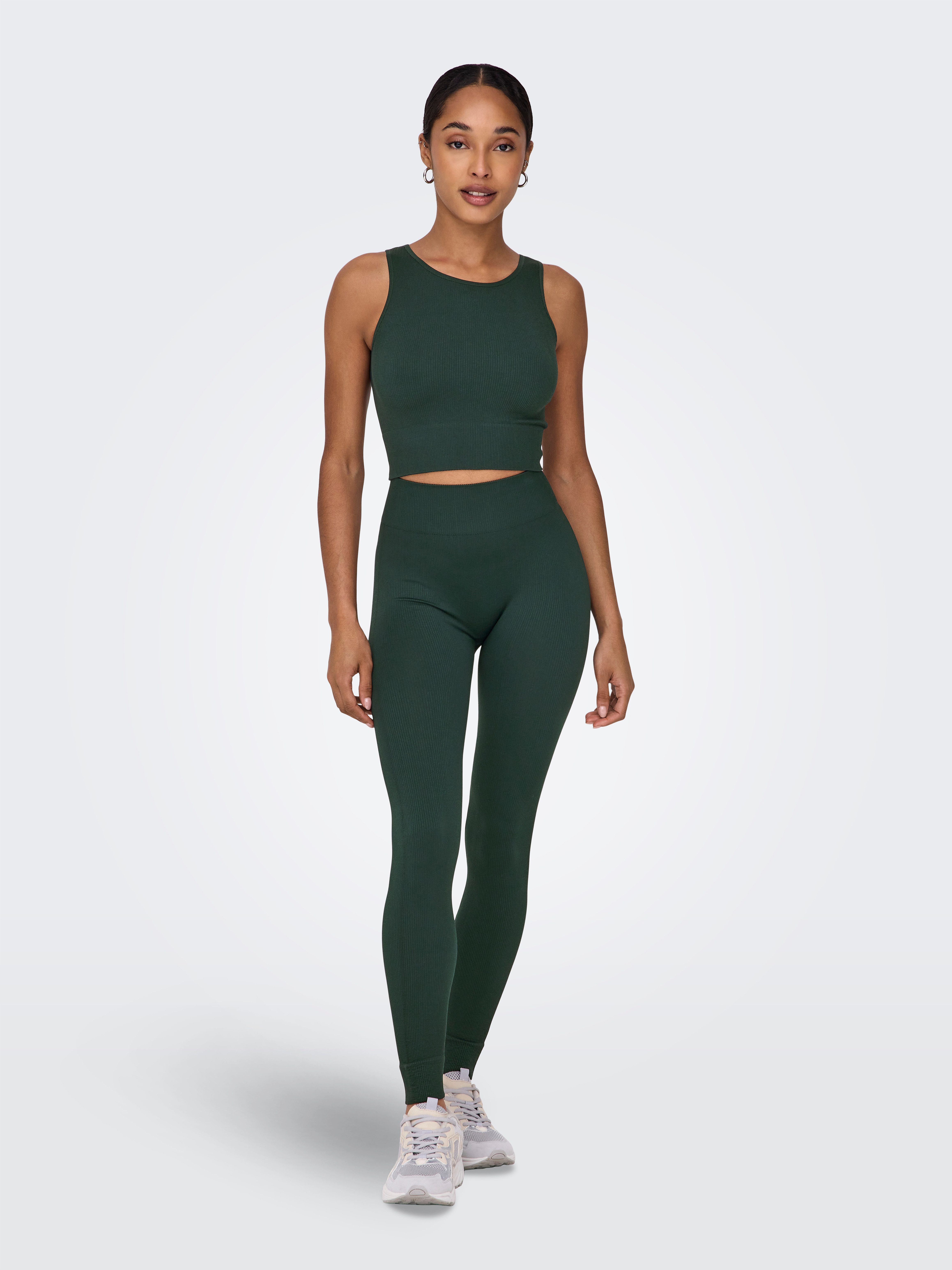 Only Play Trainingstop ONPJAIA LIFE Cropped fit in fijne ribstructuur