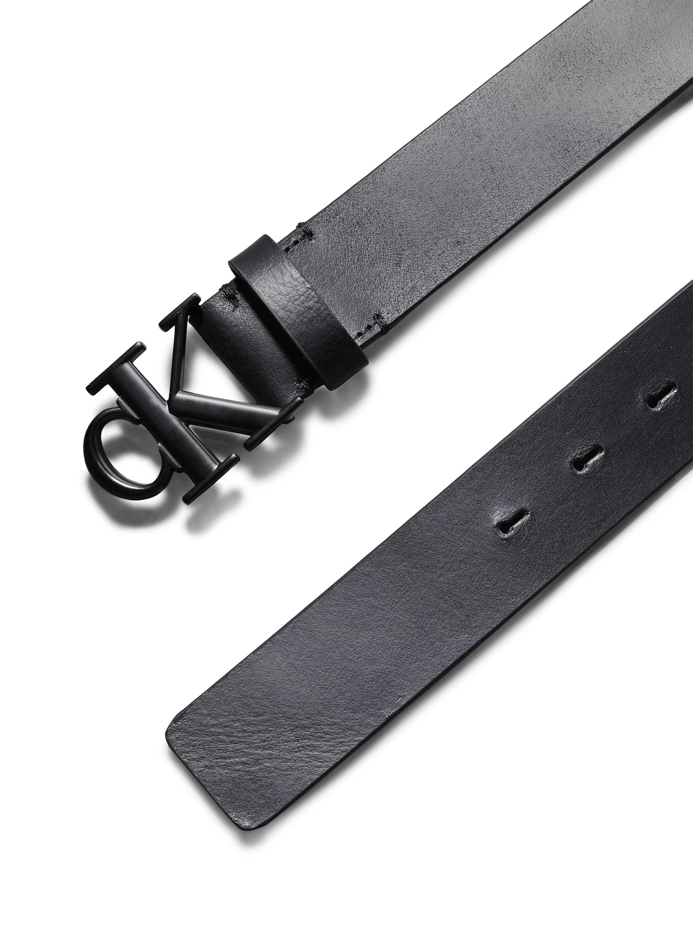 Calvin Klein Leren riem ROUND MONO PLAQUE LTHR BELT 35MM