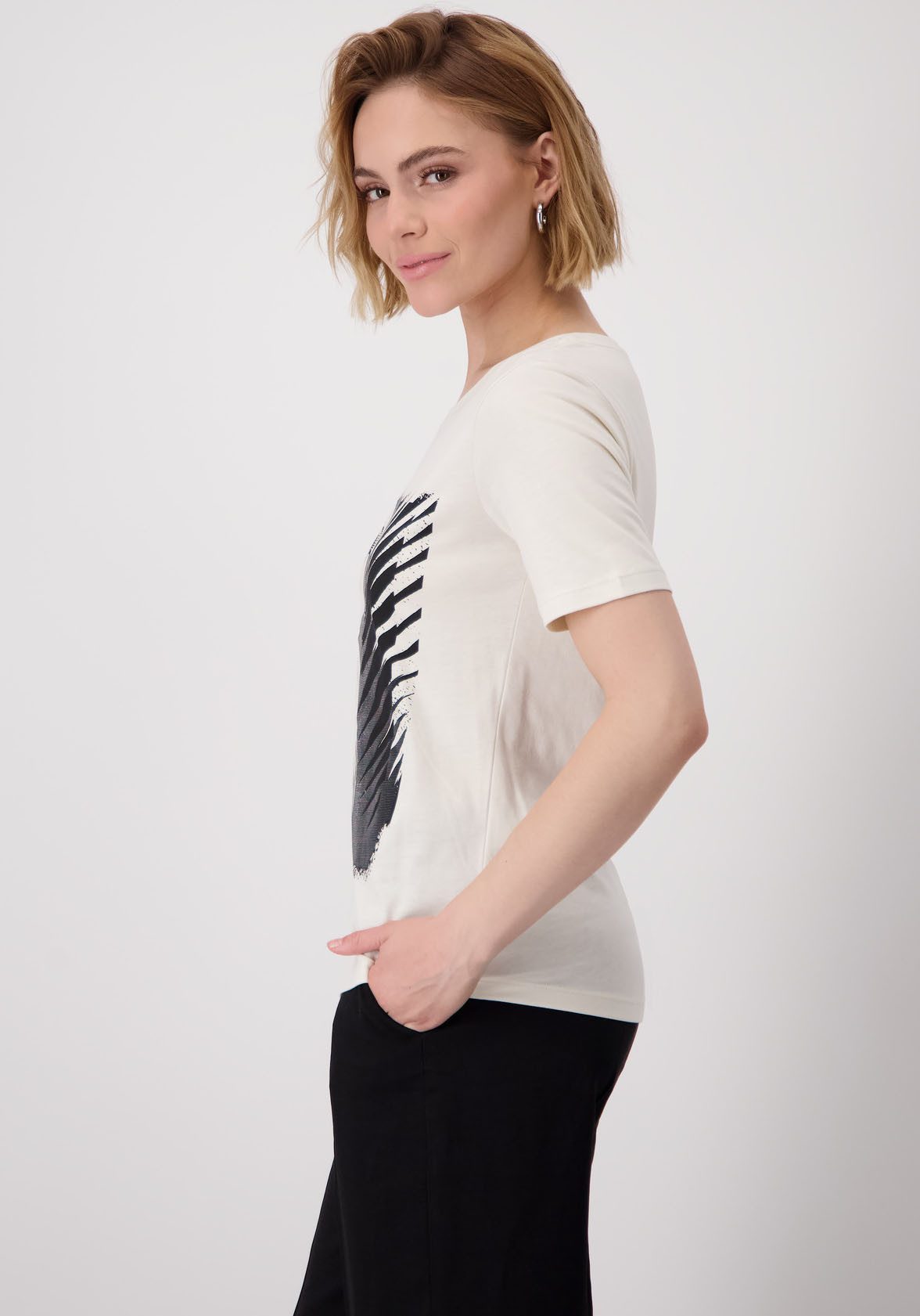 Monari T-shirt Shirt met lakdruk