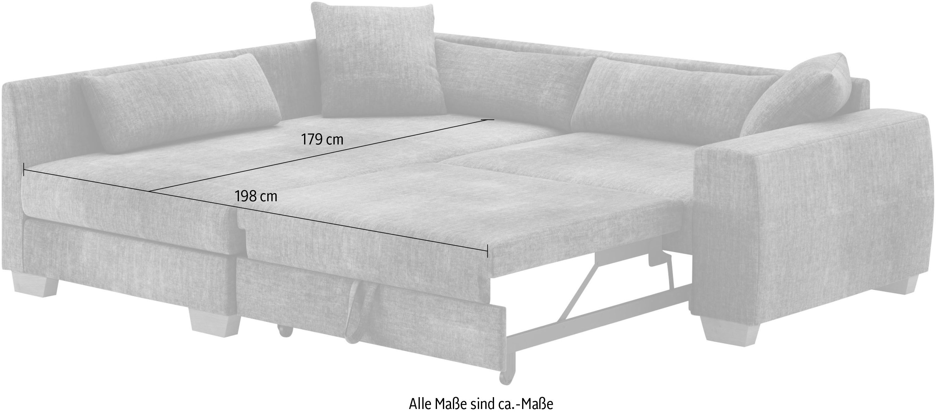 Mr. Couch Hoekbank Helena L-vorm Met binnenvering, optioneel met bed en pocketvering