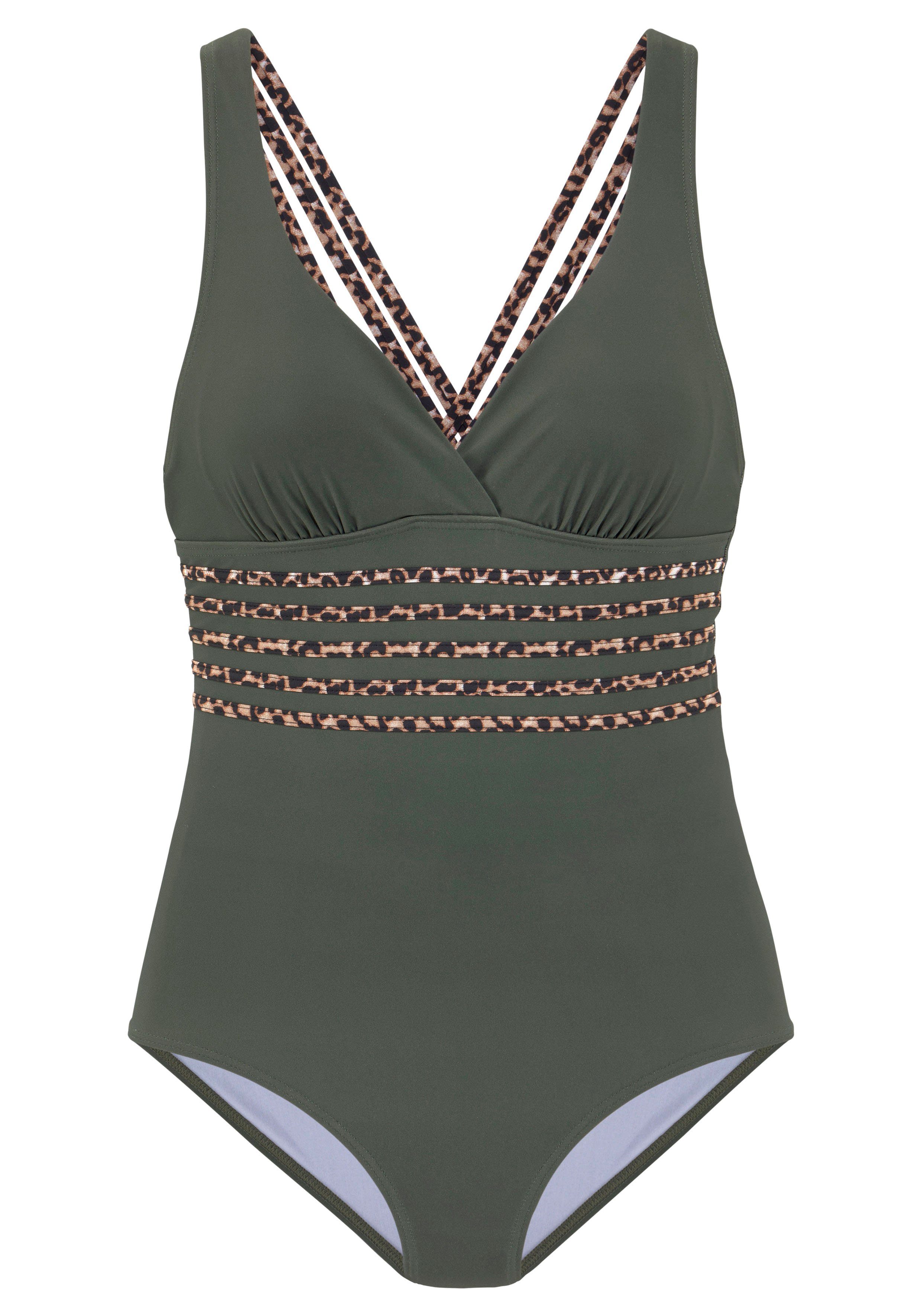 Lascana Badpak Adelin met een modellerend effect en trendy gekruiste banden